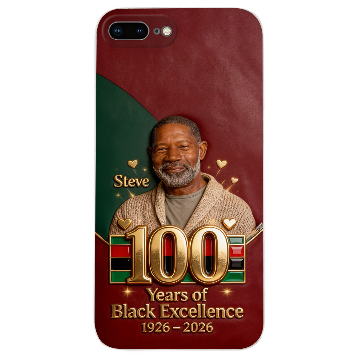 100 Years Of Black Excellence - Personalized African American Leather Phone Case