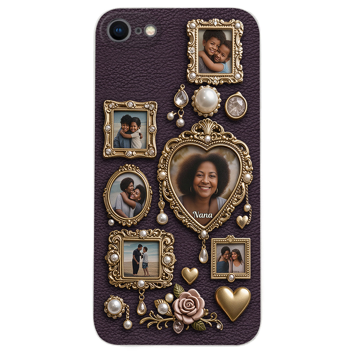 Grandma's Cute Little Museum - Personalized Grandma Leather Phone Case