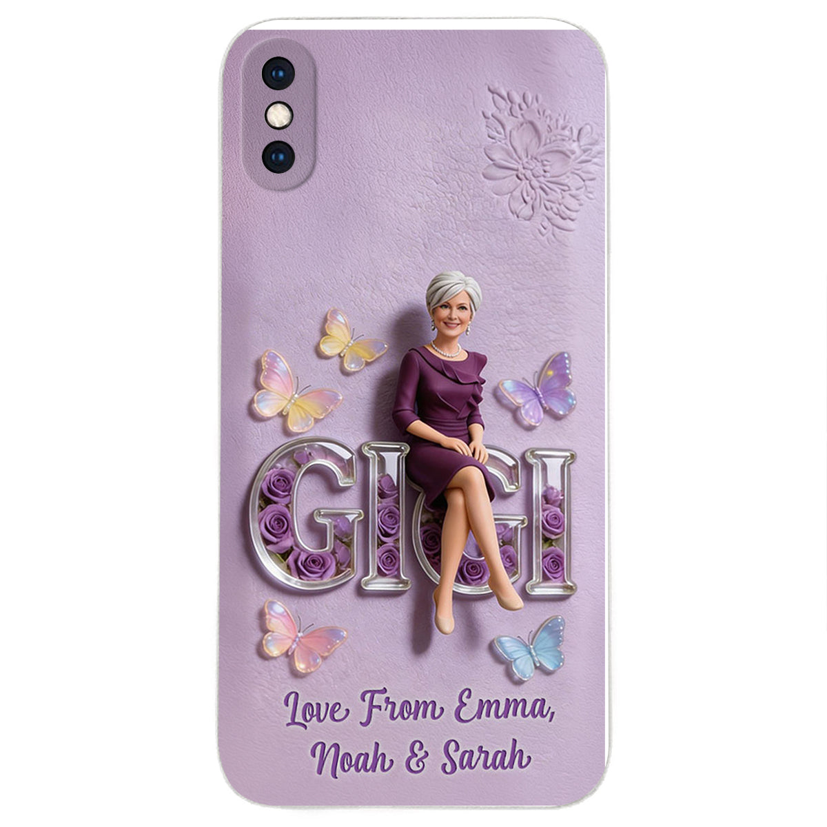 Custom Any Photo - Personalized Mother 3D Embossed Leather Phone Case