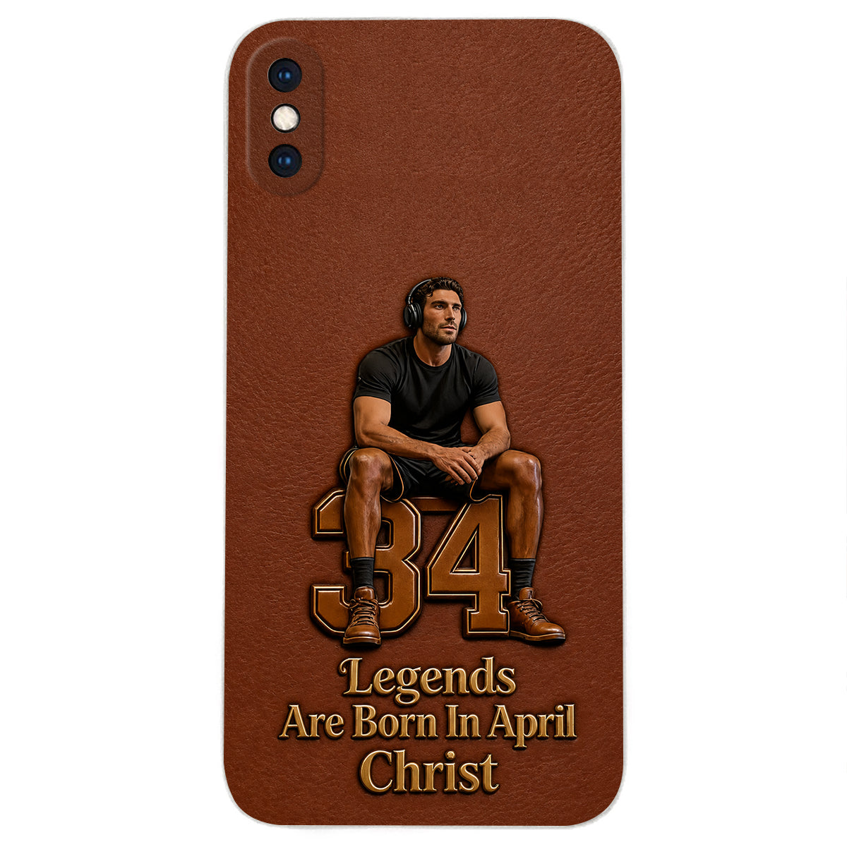 Happy Birthday Legends - Personalized Birthday 3D Embossed Leather Phone Case