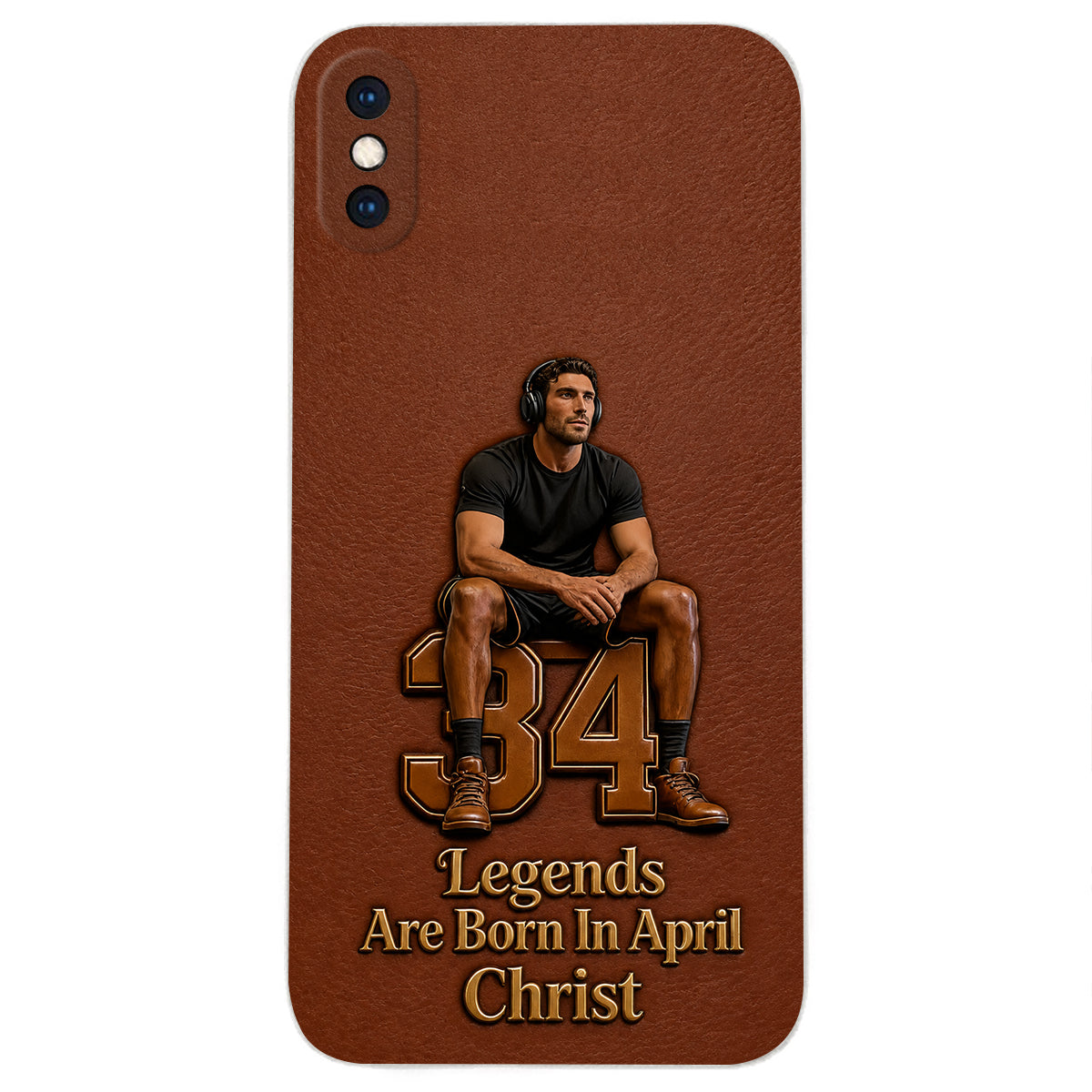 Happy Birthday Legends - Personalized Birthday 3D Embossed Leather Phone Case