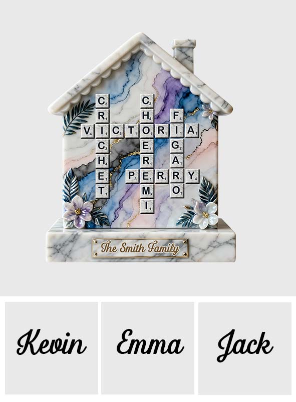 Merry Christmas - Personalized Family Custom Shaped Acrylic Plaque