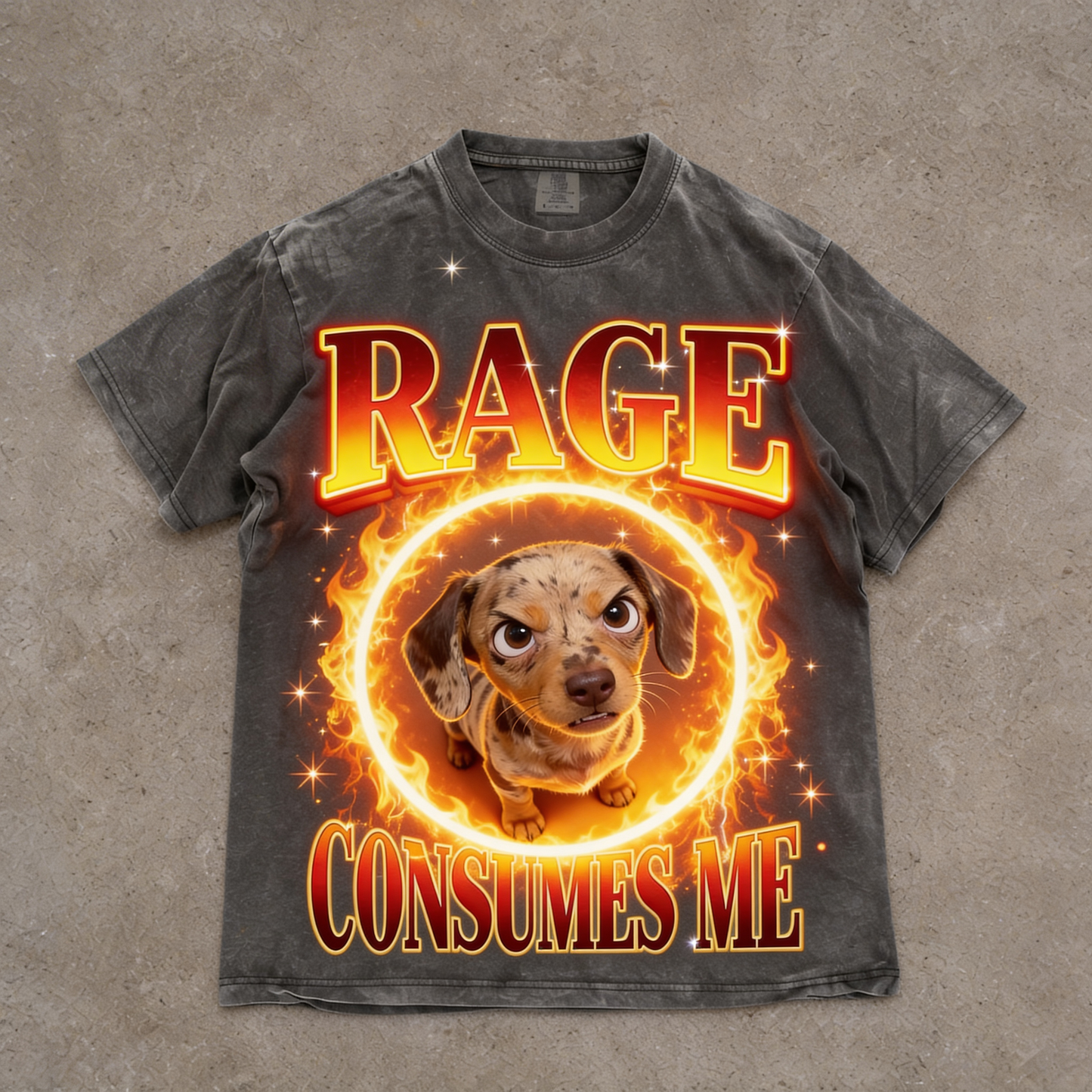 Rage Consumes Me, Sarcastic Quote - Personalized Dog Wash T-Shirt