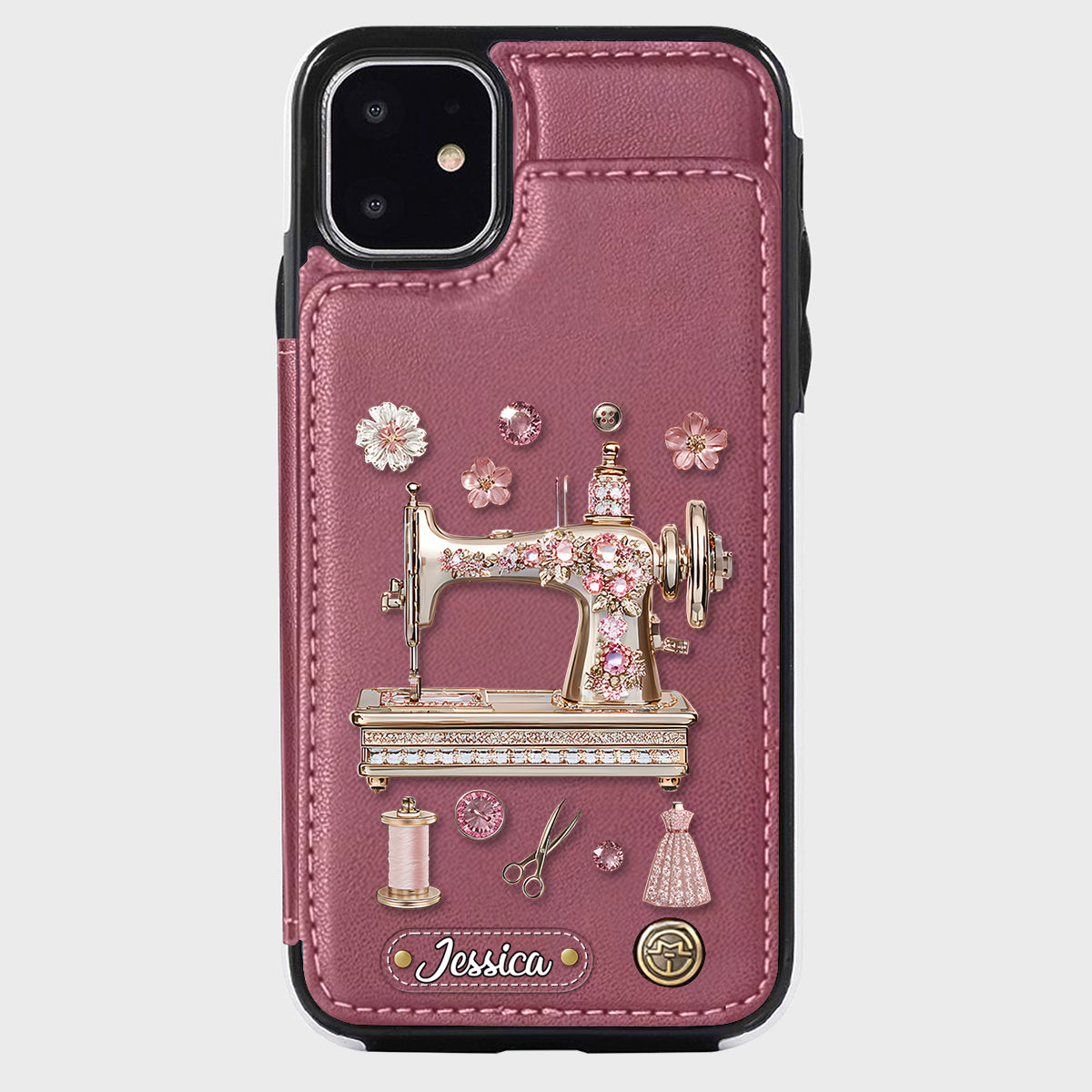 Beautiful Sewing Machine - Personalized Sewing Wallet Phone Case