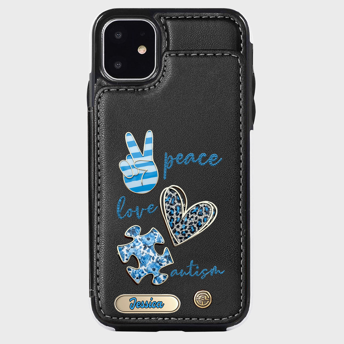 Autism Awareness - Personalized Autism Awareness Wallet Phone Case
