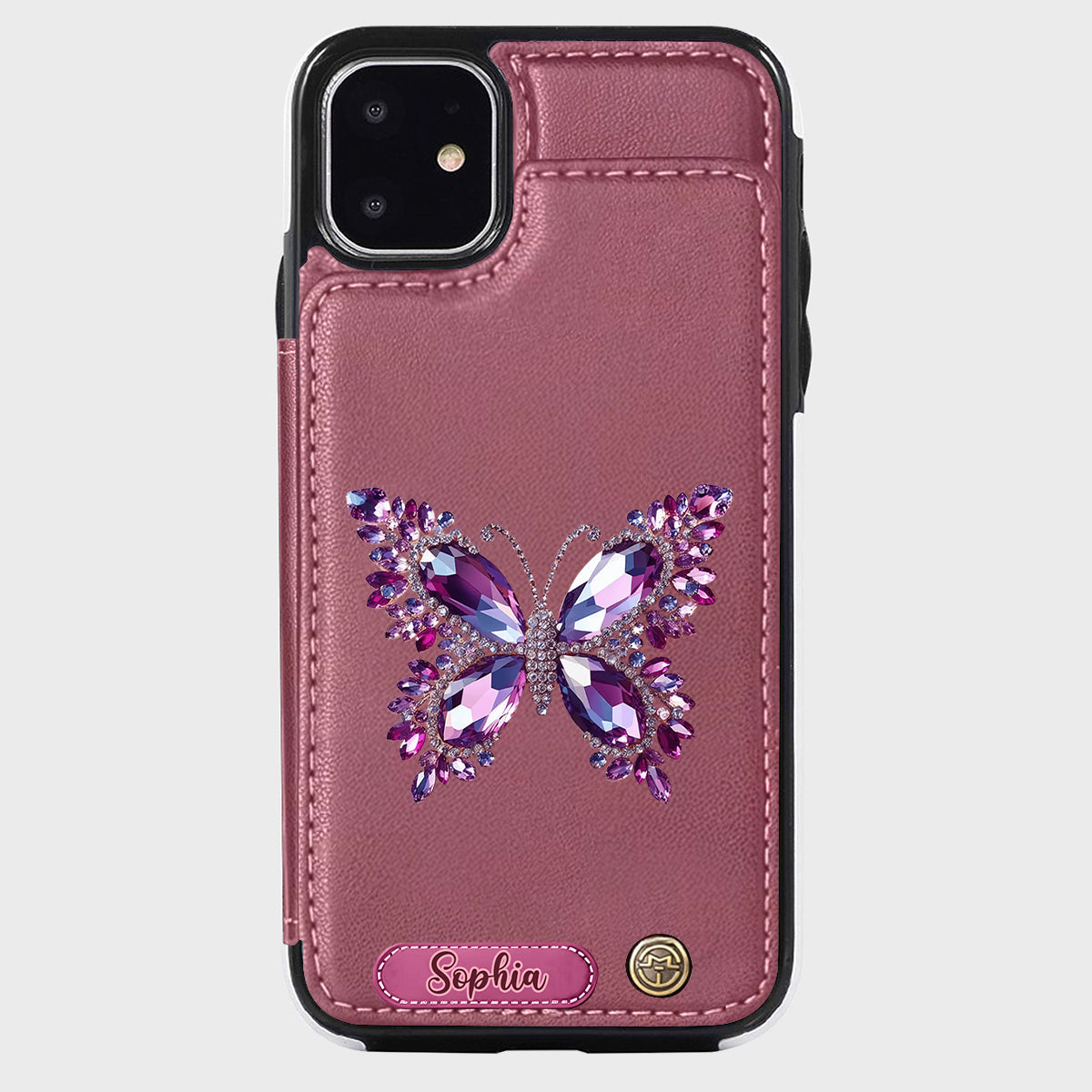 Beautiful Butterfly - Personalized Butterfly Wallet Phone Case