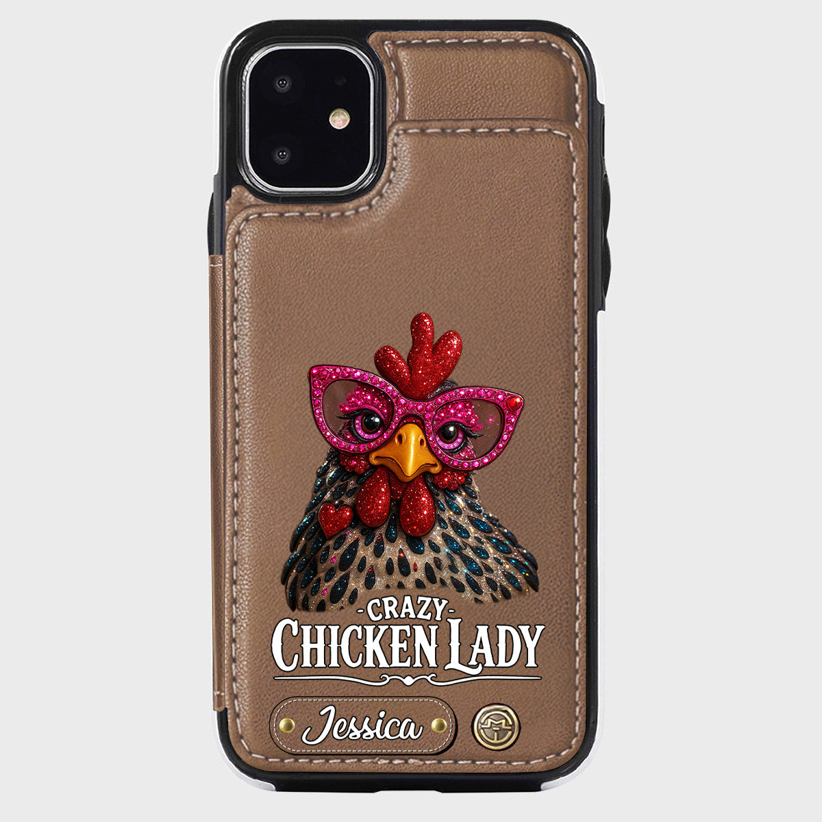 Crazy Chicken Lady - Personalized Chicken Wallet Phone Case