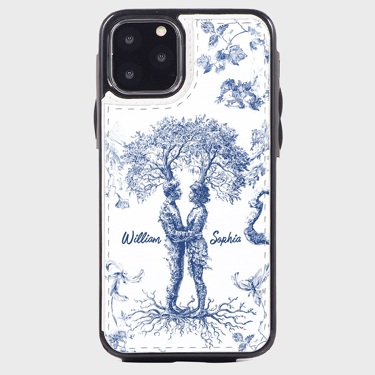 Anniversary Gift Toile De Jouy Style You & Me We Got This - Personalized Couple Foldable Wallet Phone Case