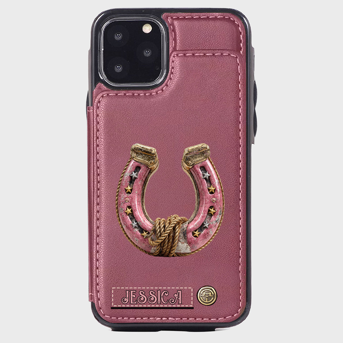 Horseshoe - Personalized Horse Wallet Phone Case