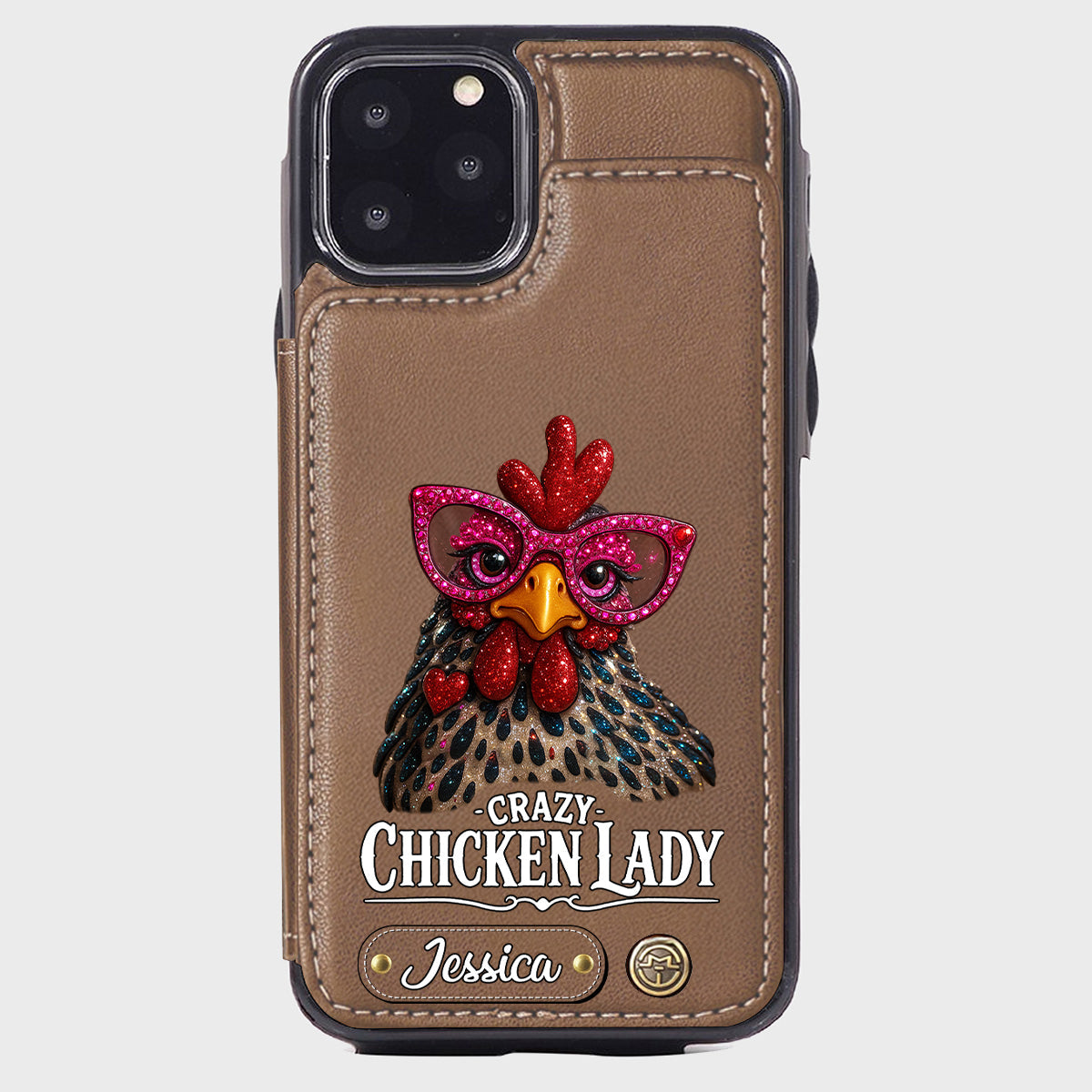 Crazy Chicken Lady - Personalized Chicken Wallet Phone Case