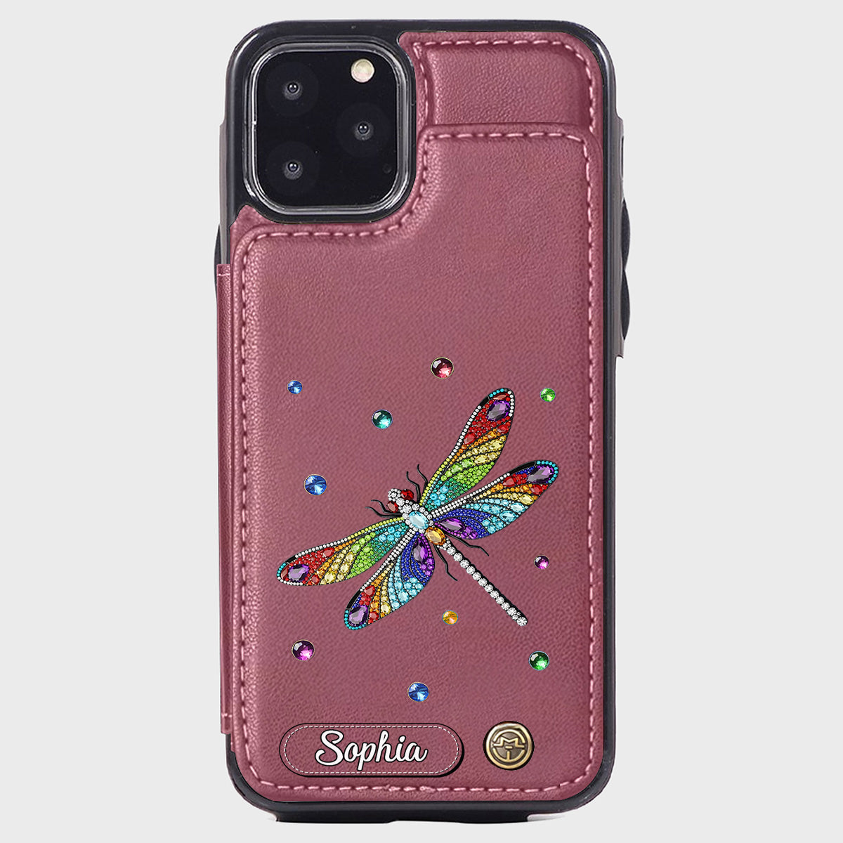 Beautiful Dragonfly - Personalized Dragonfly Wallet Phone Case