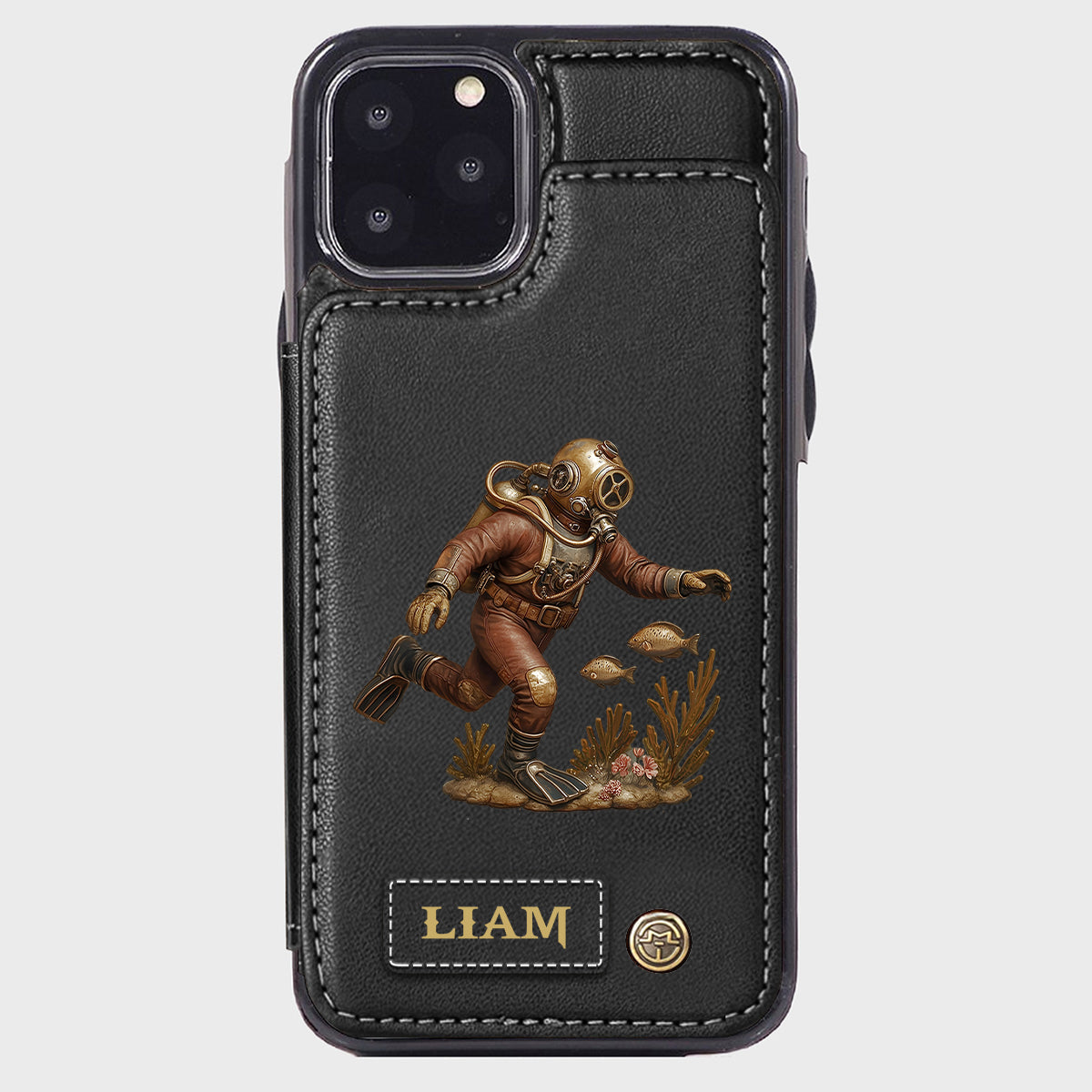 Scuba Diving Lovers Gift - Personalized Scuba Diving Wallet Phone Case