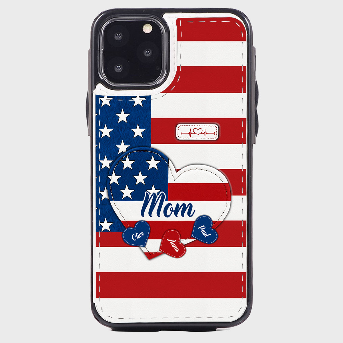 Joyeux 4 juillet ! Étui portefeuille pliable personnalisé pour téléphone portable, idéal pour la fête nationale américaine (4 juillet).