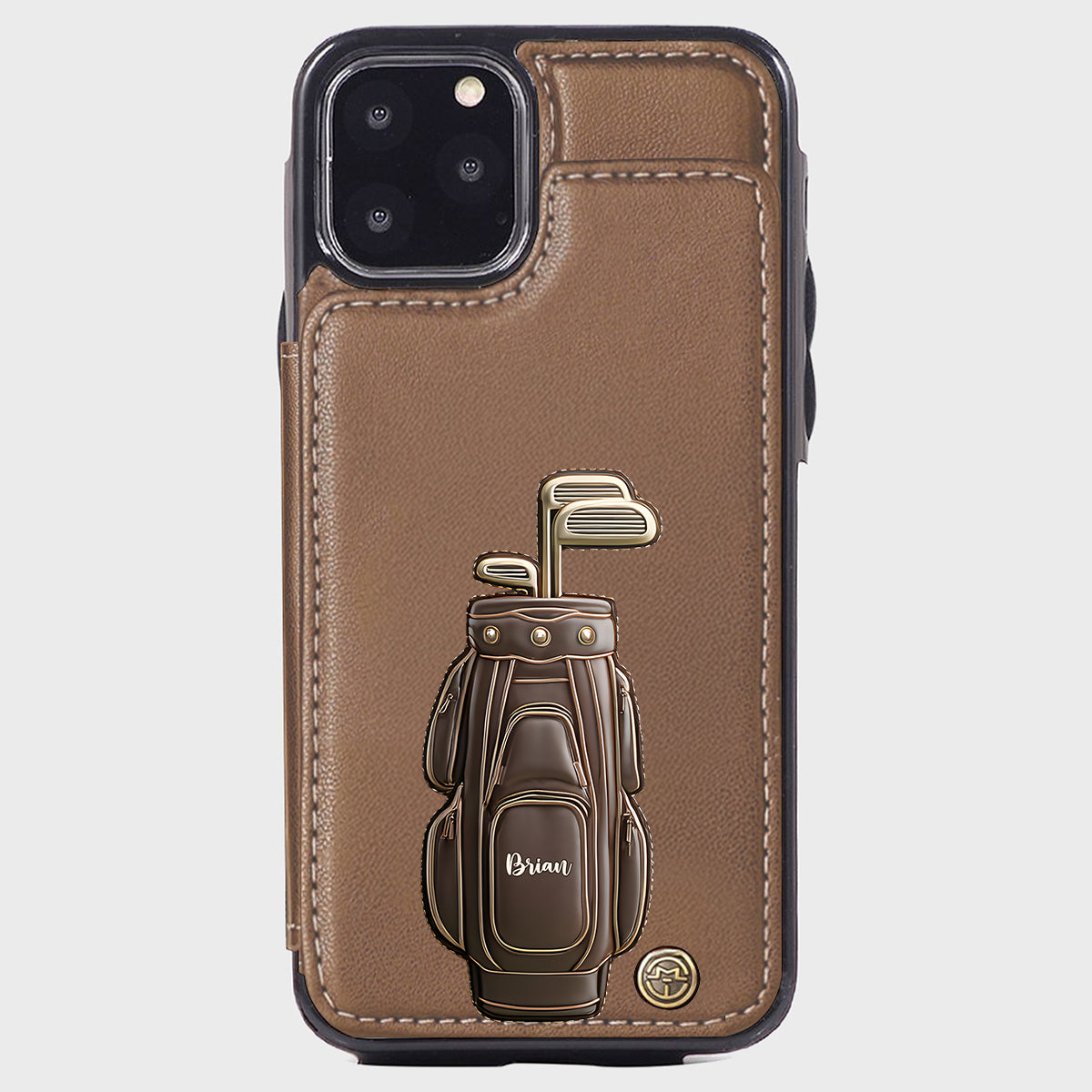 Luxury Gift For Golfer Custom Name - Personalized Golf Wallet Phone Case