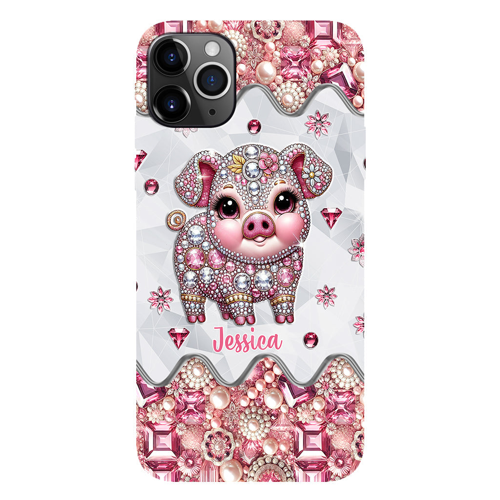 Coque de téléphone personnalisée pour amoureux des cochons - Mignon Cochon - Impression intégrale