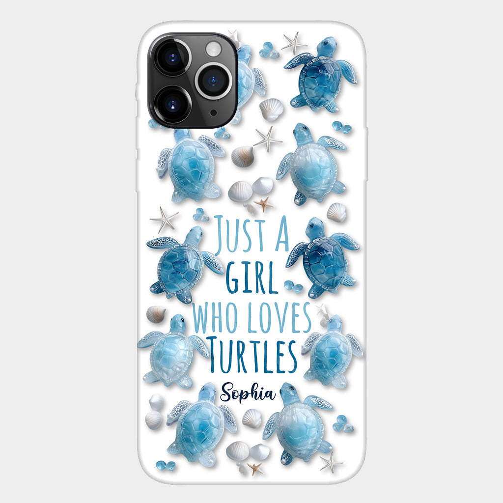 Just A Girl Who Loves Turtles - Personalized Turtle Full Print Phone Case