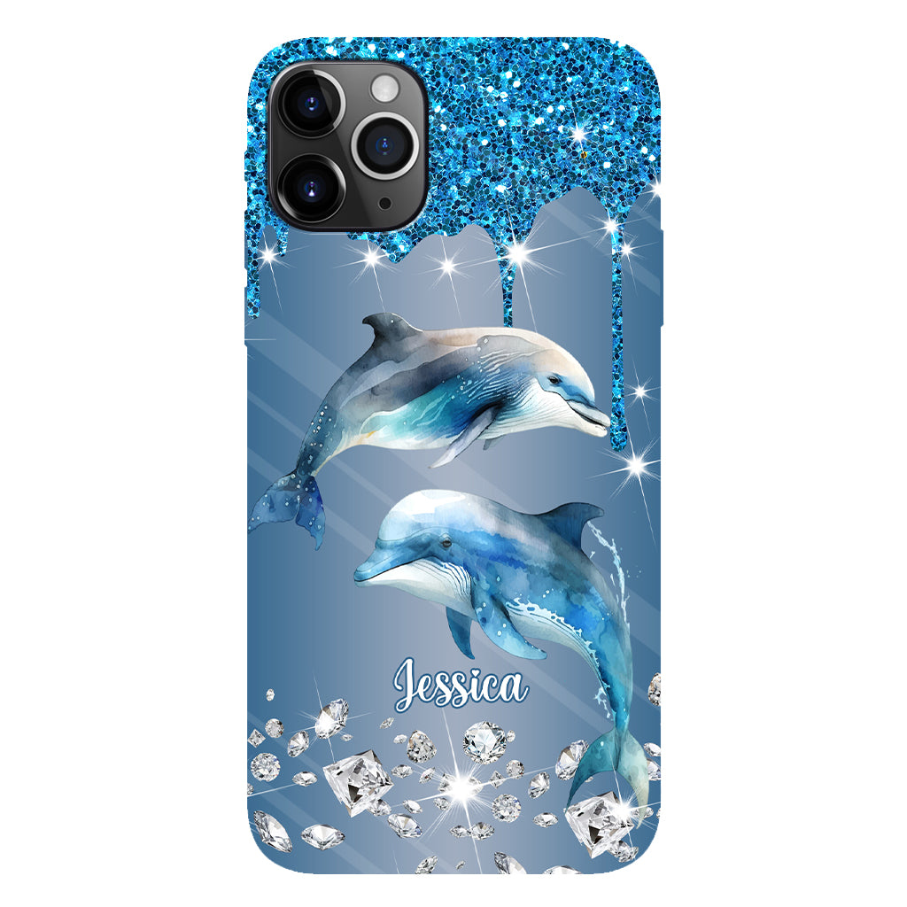 Magnifiques dauphins - Coque de téléphone personnalisée avec impression intégrale de dauphins