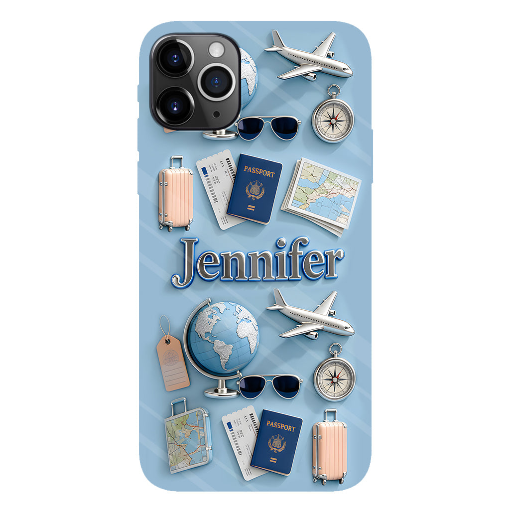 Just A Girl Who Loves Travelings - Personalized Travelling Full Print Phone Case