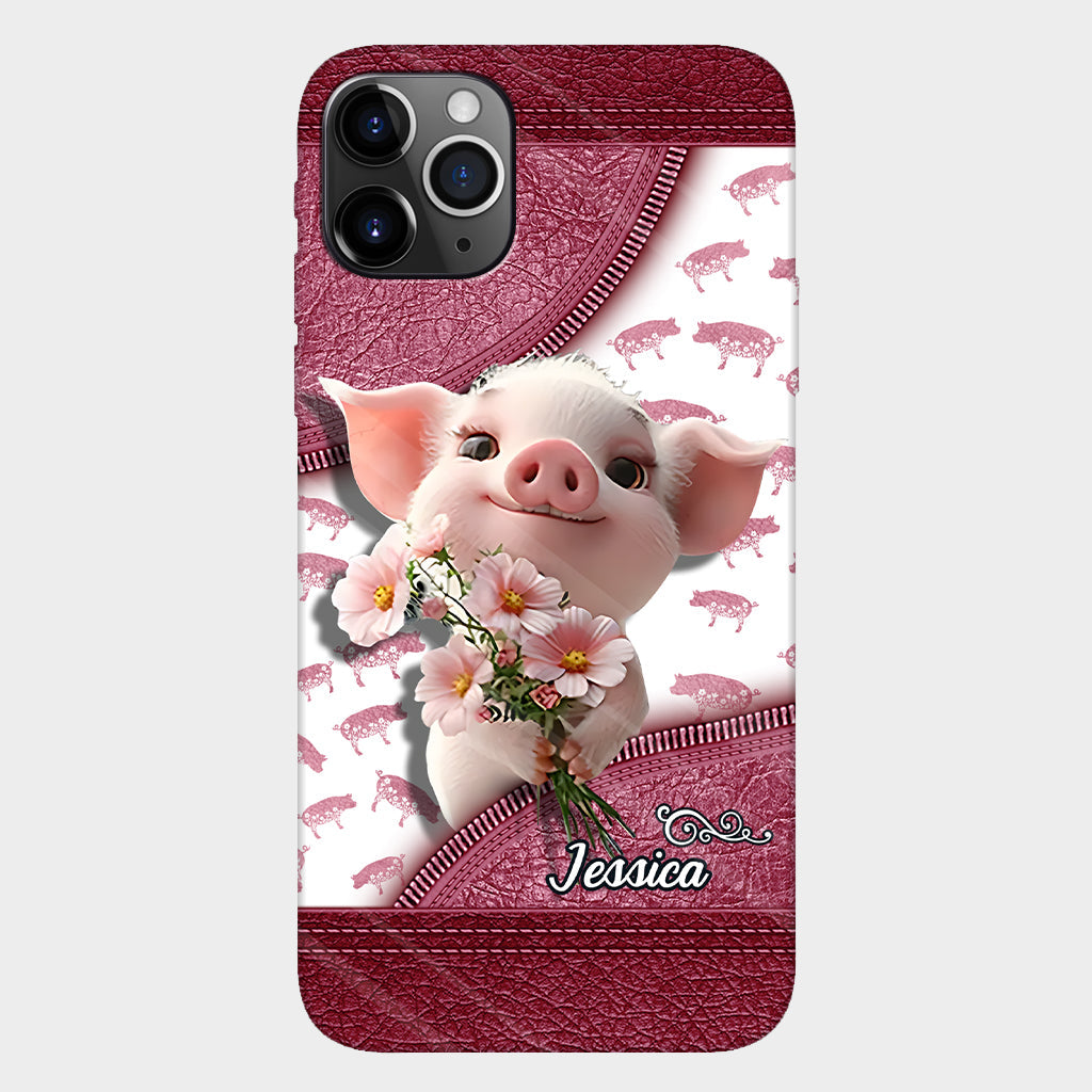 Coque de téléphone personnalisée « Amoureux des cochons » avec impression intégrale