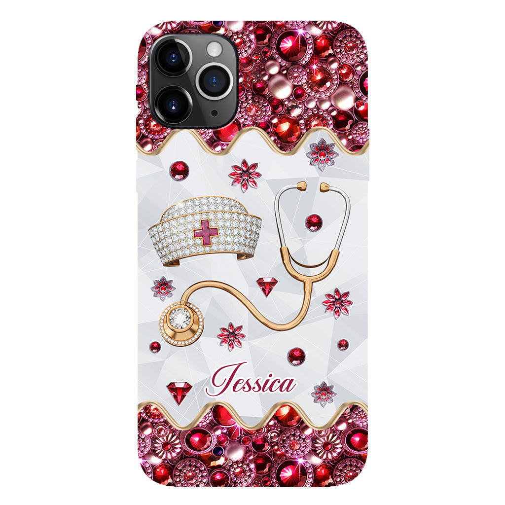 Nurse's Hat & Stethoscope - Personalized Nurse Full Print Phone Case