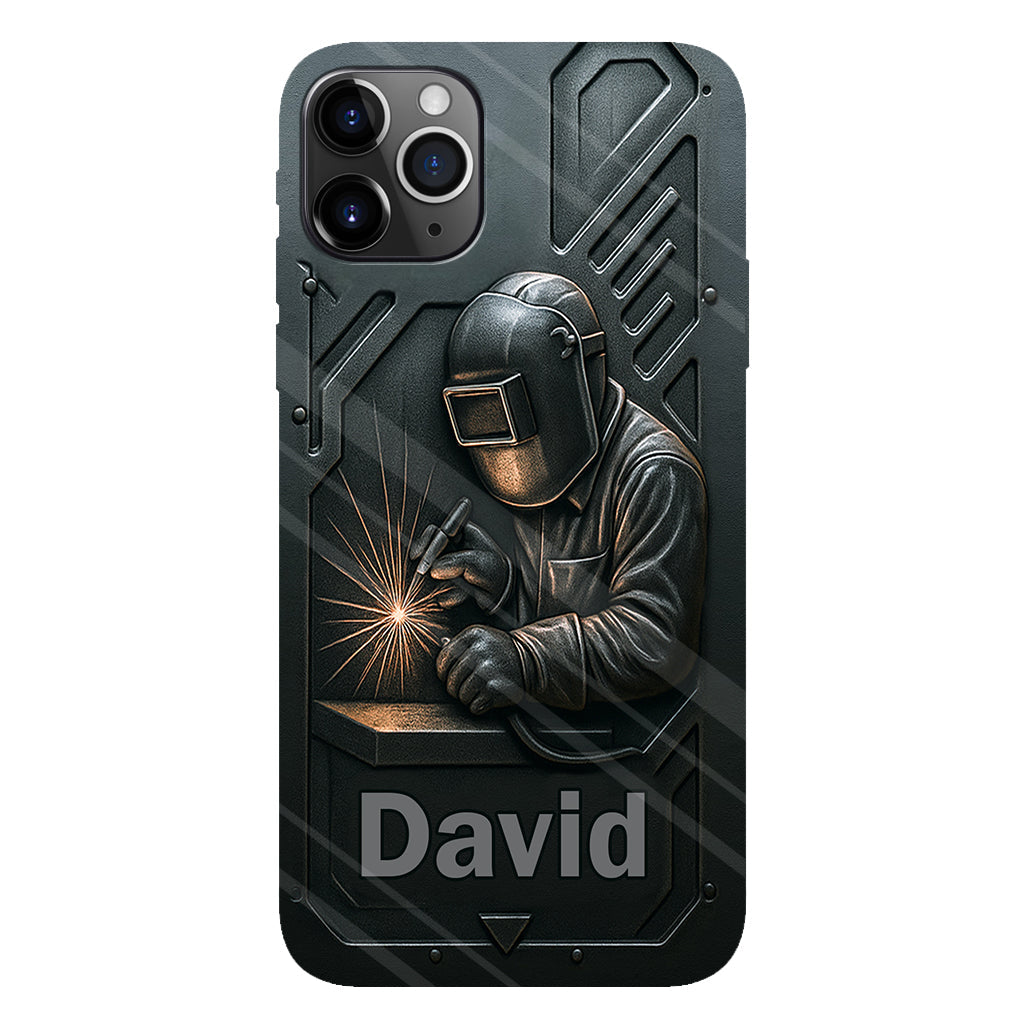 Coque de téléphone personnalisée avec motif de soudeur - Hommes soudeurs stylés