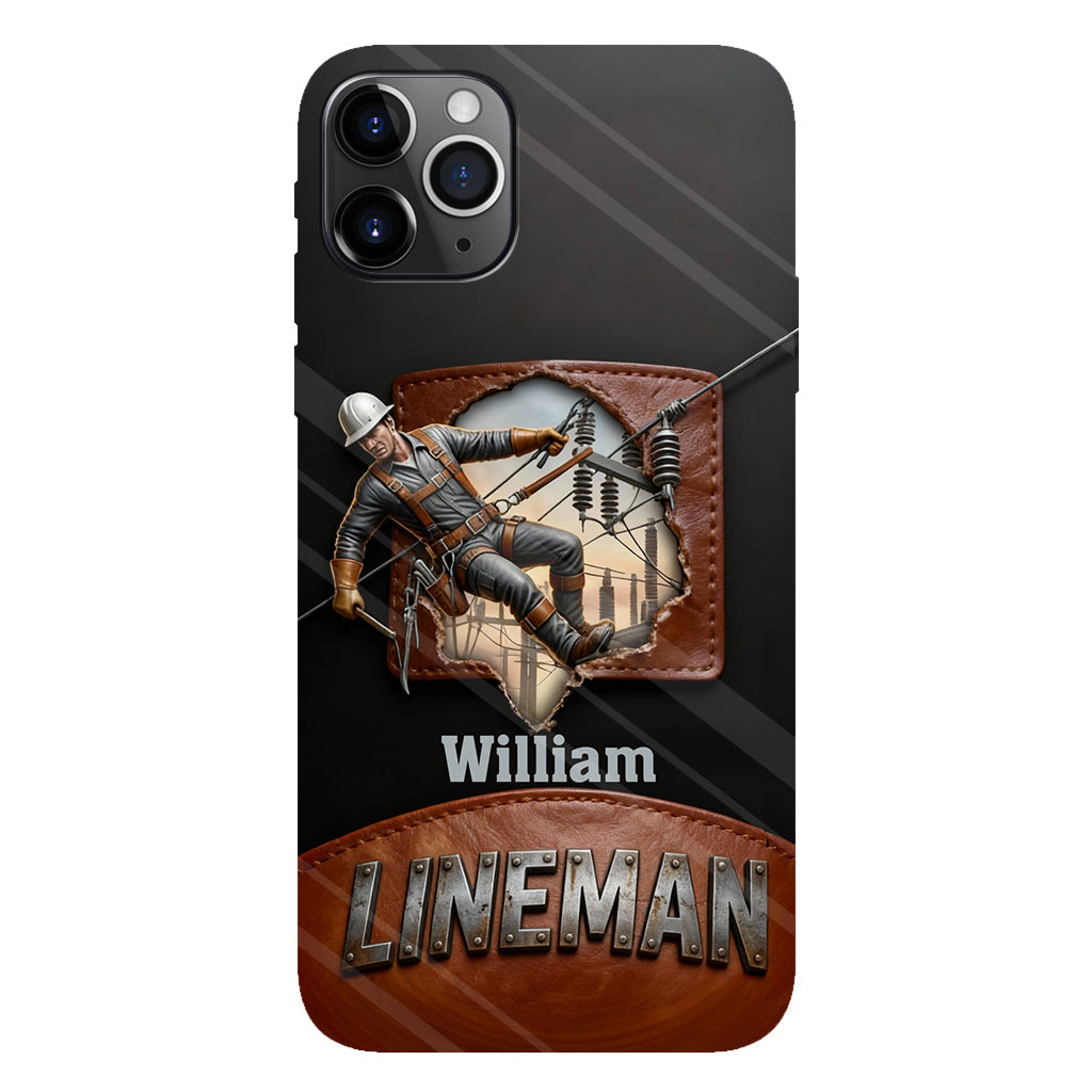Coque de téléphone personnalisée « Lineman cool » avec impression intégrale