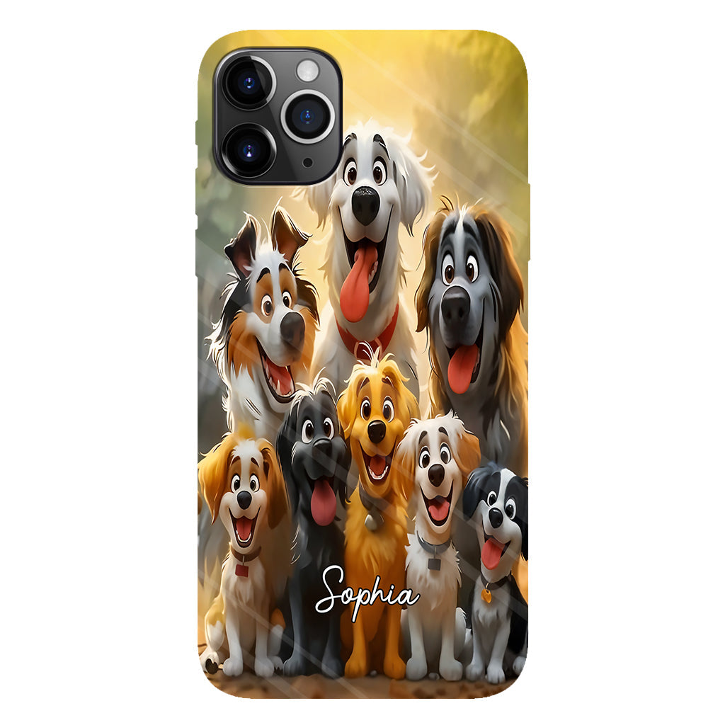 Juste une fille qui aime les chiens - Coque de téléphone personnalisée avec impression intégrale de chien