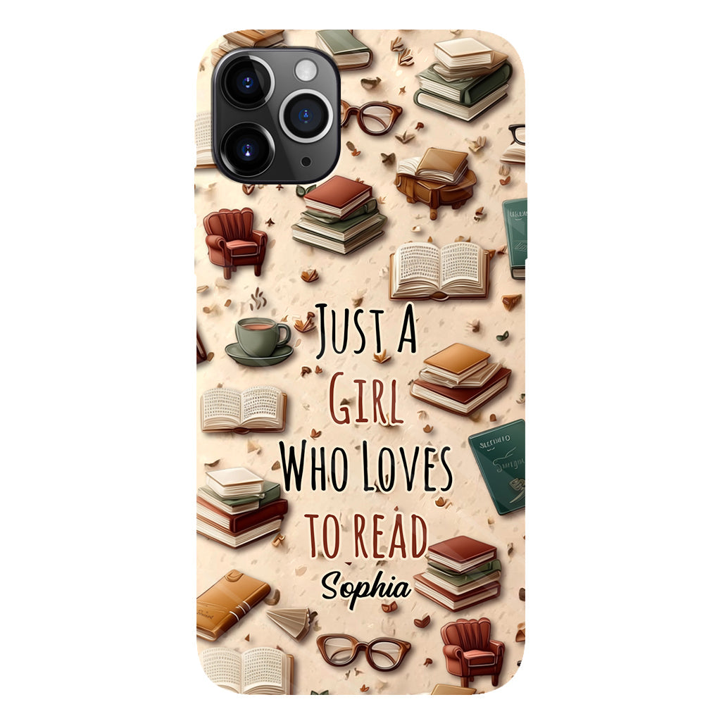 Just a Girl who Loves to Read - Personalized Book Full Print Phone Case