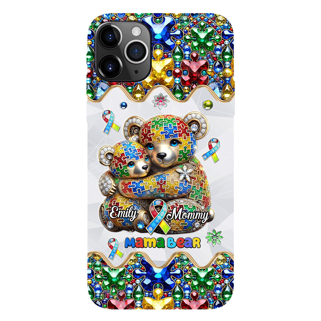 Mama Bear - Personalized Autism Awareness Full Print Phone Case