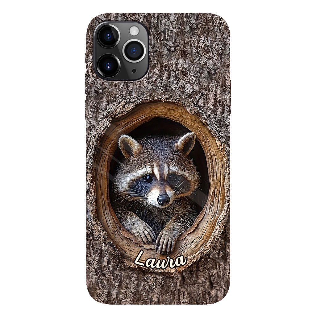 Adorable raton laveur - Coque de téléphone personnalisée avec motif raton laveur intégral