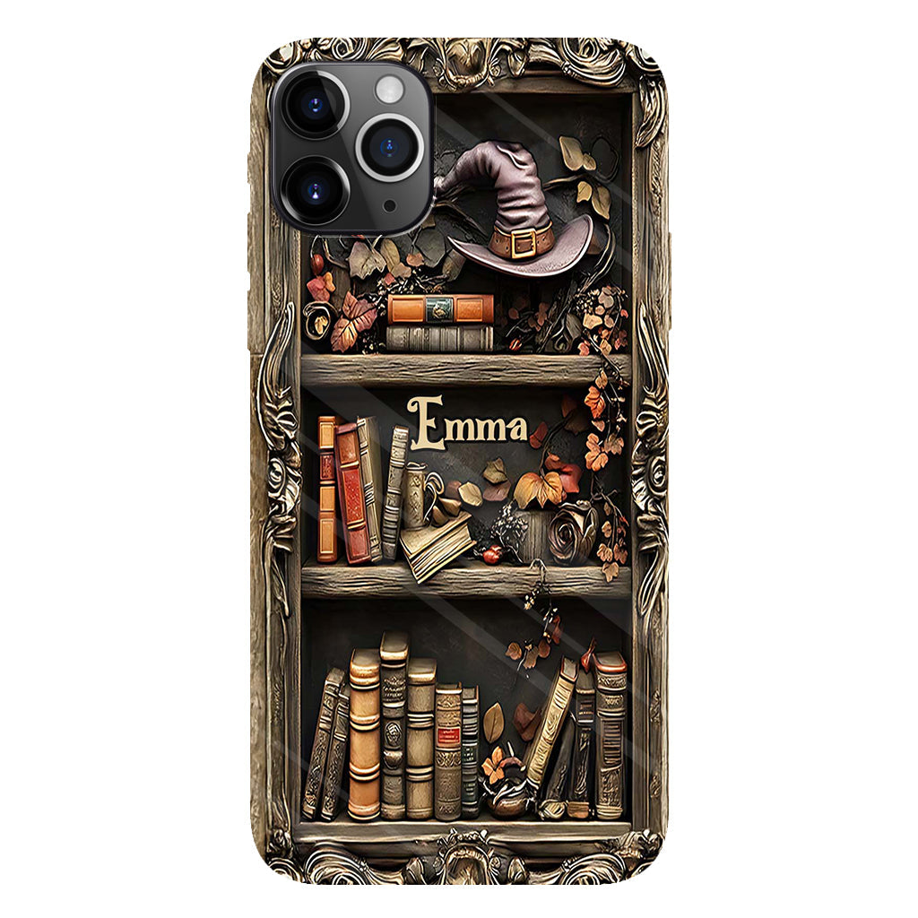 Hat And Books - Personalized Witch Full Print Phone Case
