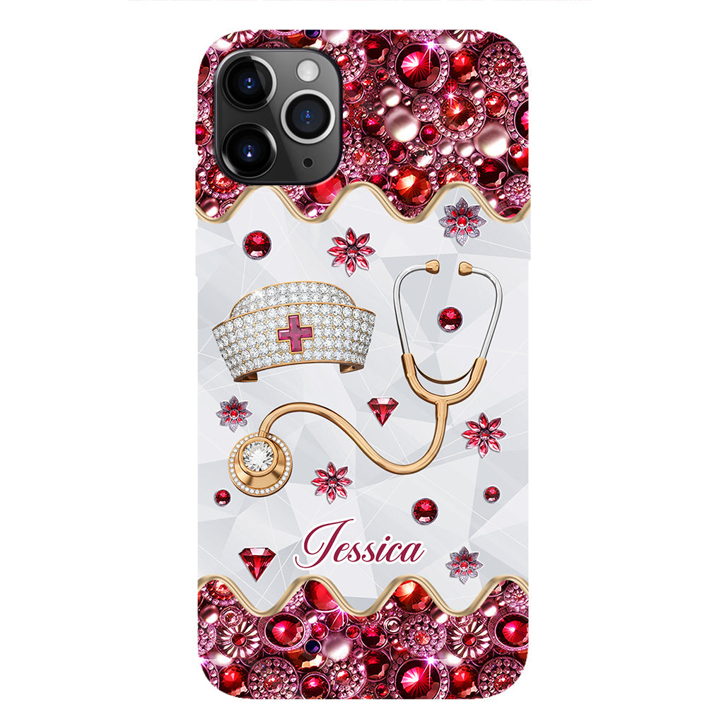 Nurse's Hat & Stethoscope - Personalized Nurse Full Print Phone Case