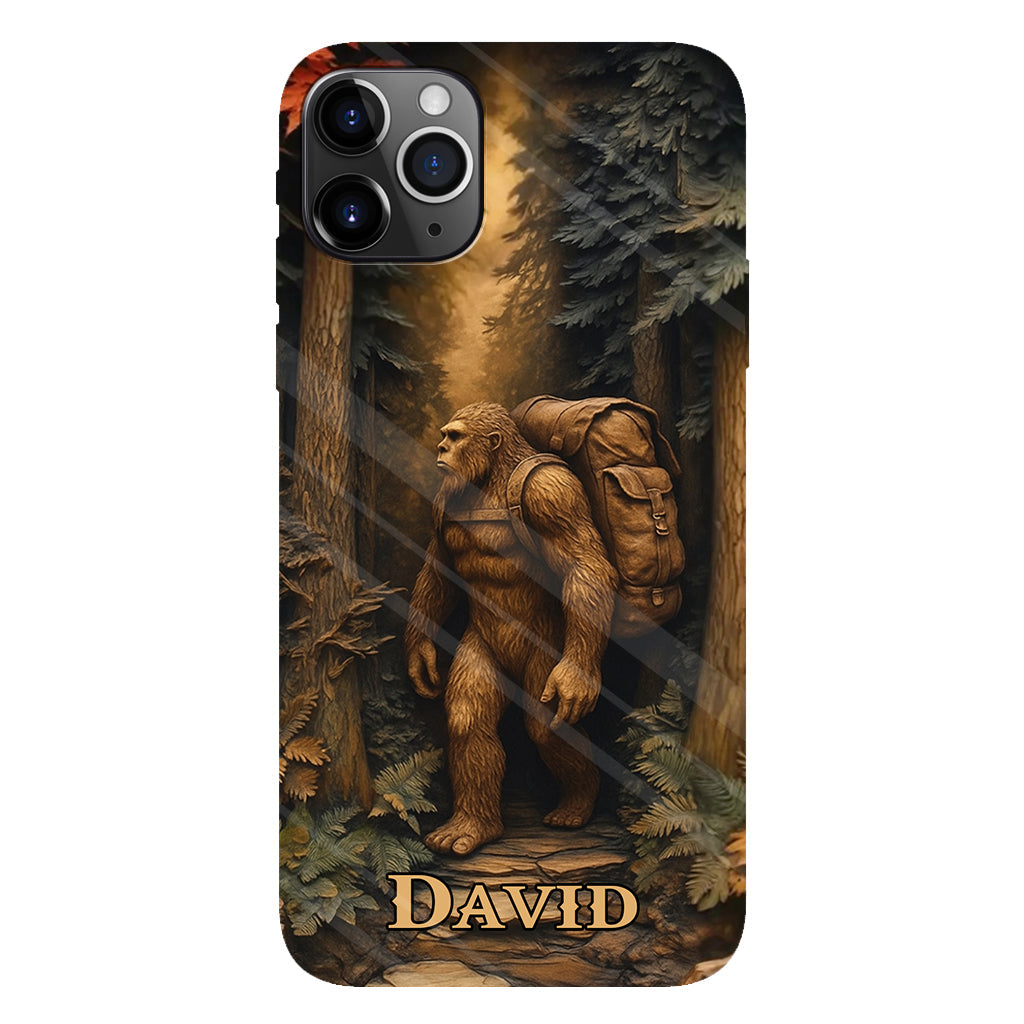 Sasquatch In Forest - Personalized Hiking Full Print Phone Case