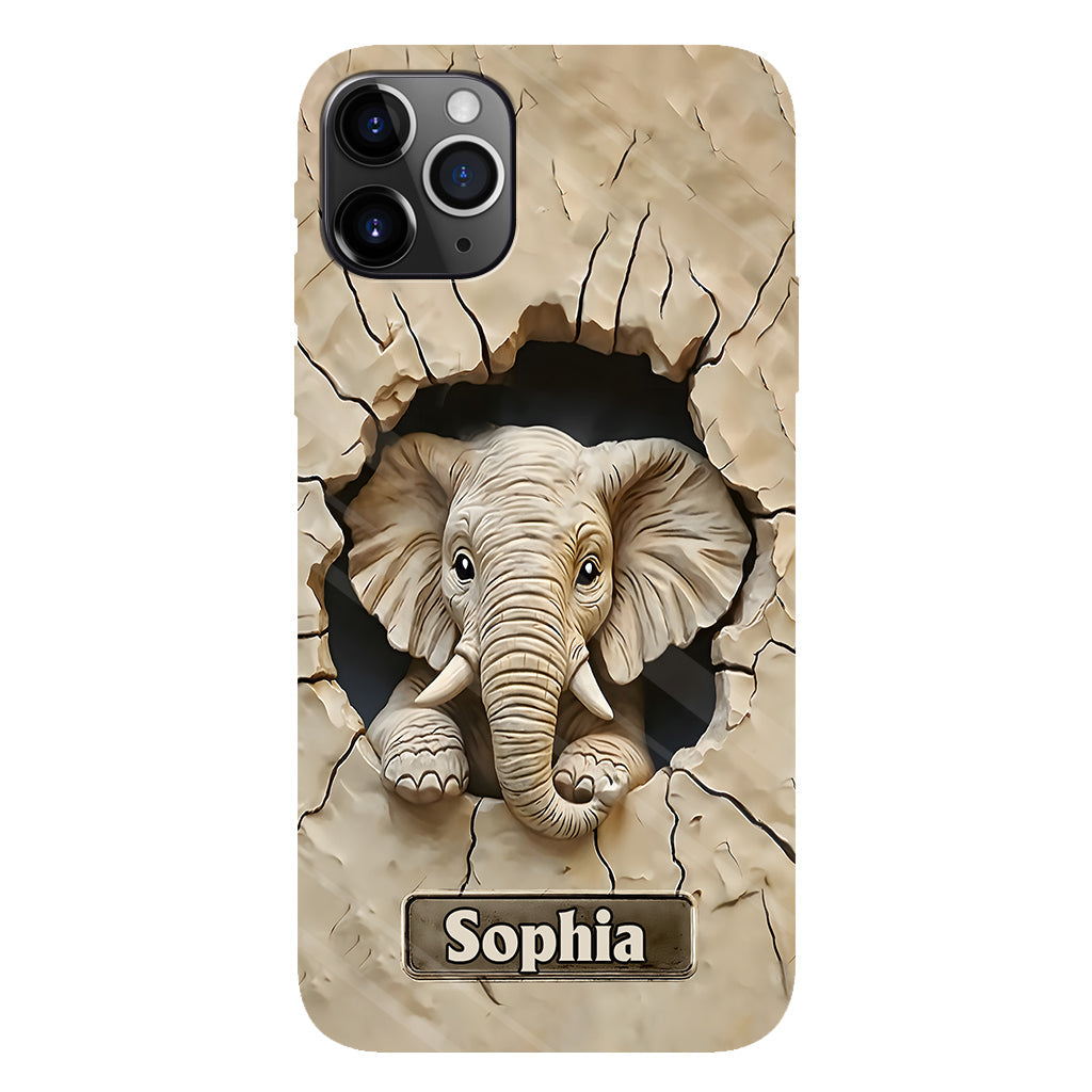 Love Elephant - Personalized Elephant Full Print Phone Case