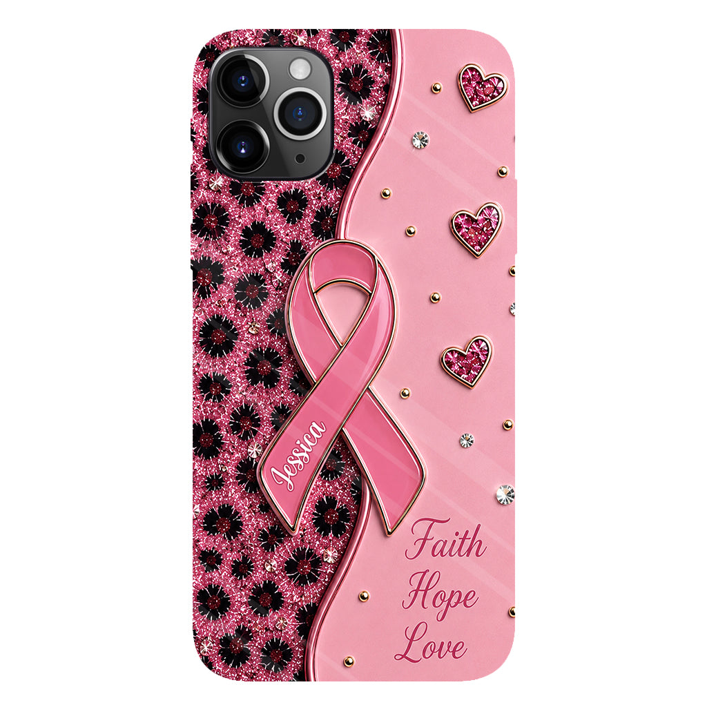 Pink Ribbon - Personalized Breast Cancer Awareness Full Print Phone Case