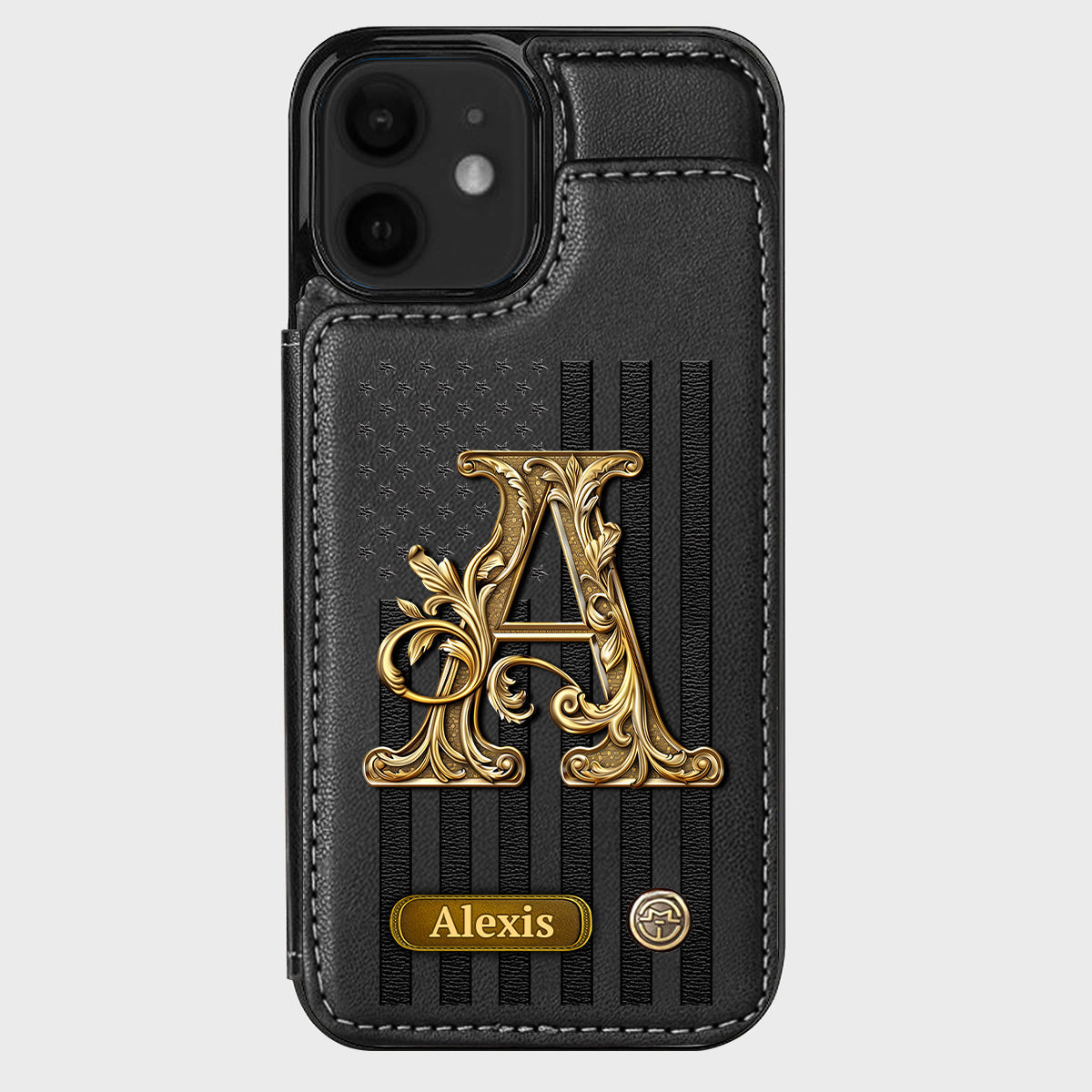 Cadeau initial pour lui, cadeau pour homme… - Étui portefeuille personnalisé pour téléphone