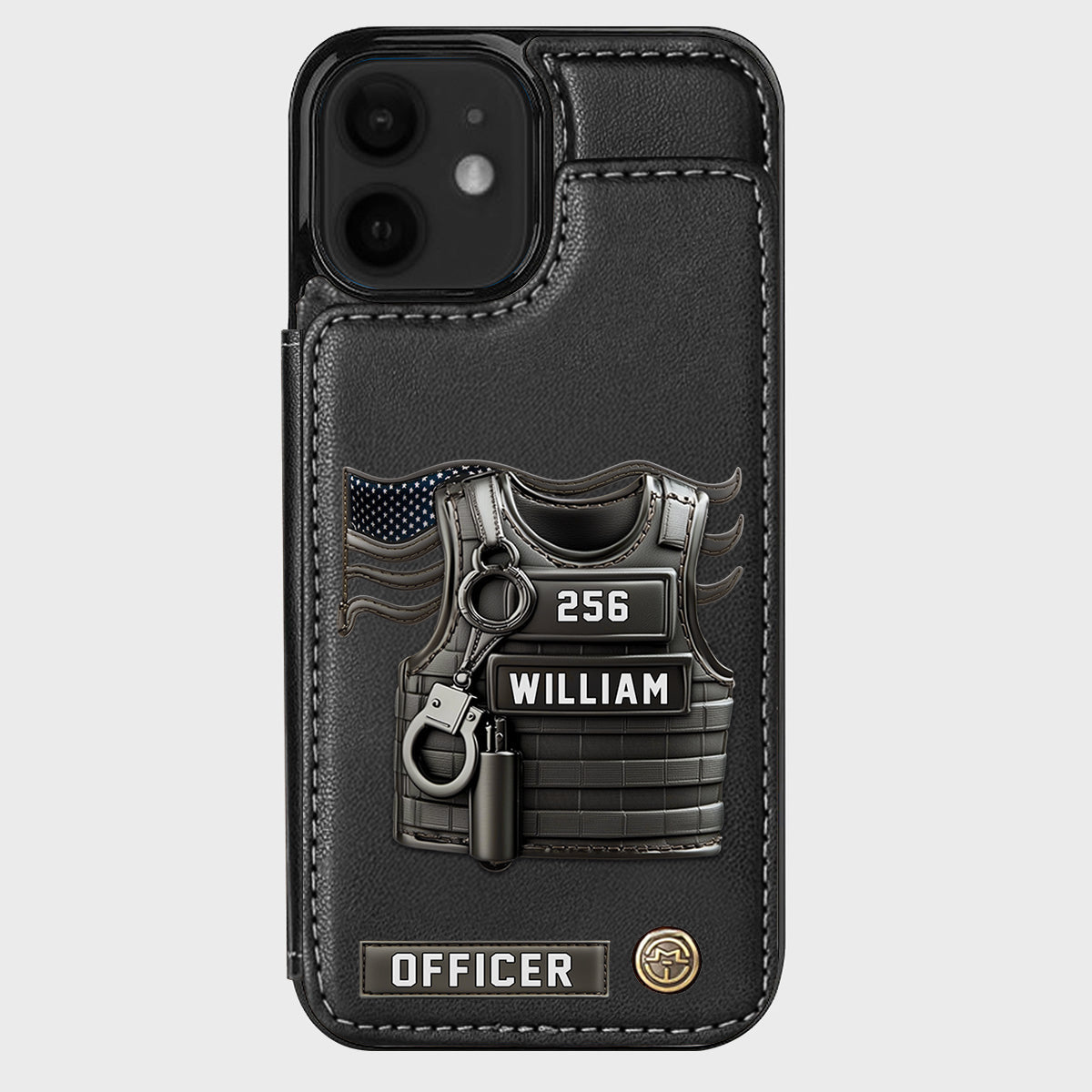 Serve And Protect - Personalized Police Officer Wallet Phone Case