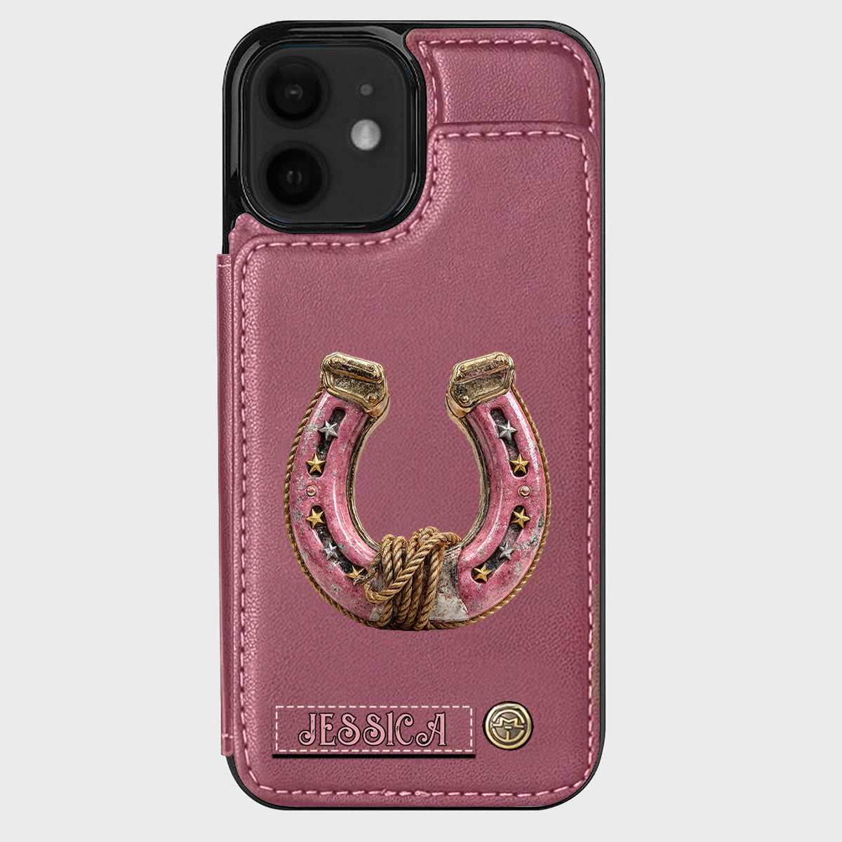 Horseshoe - Personalized Horse Wallet Phone Case