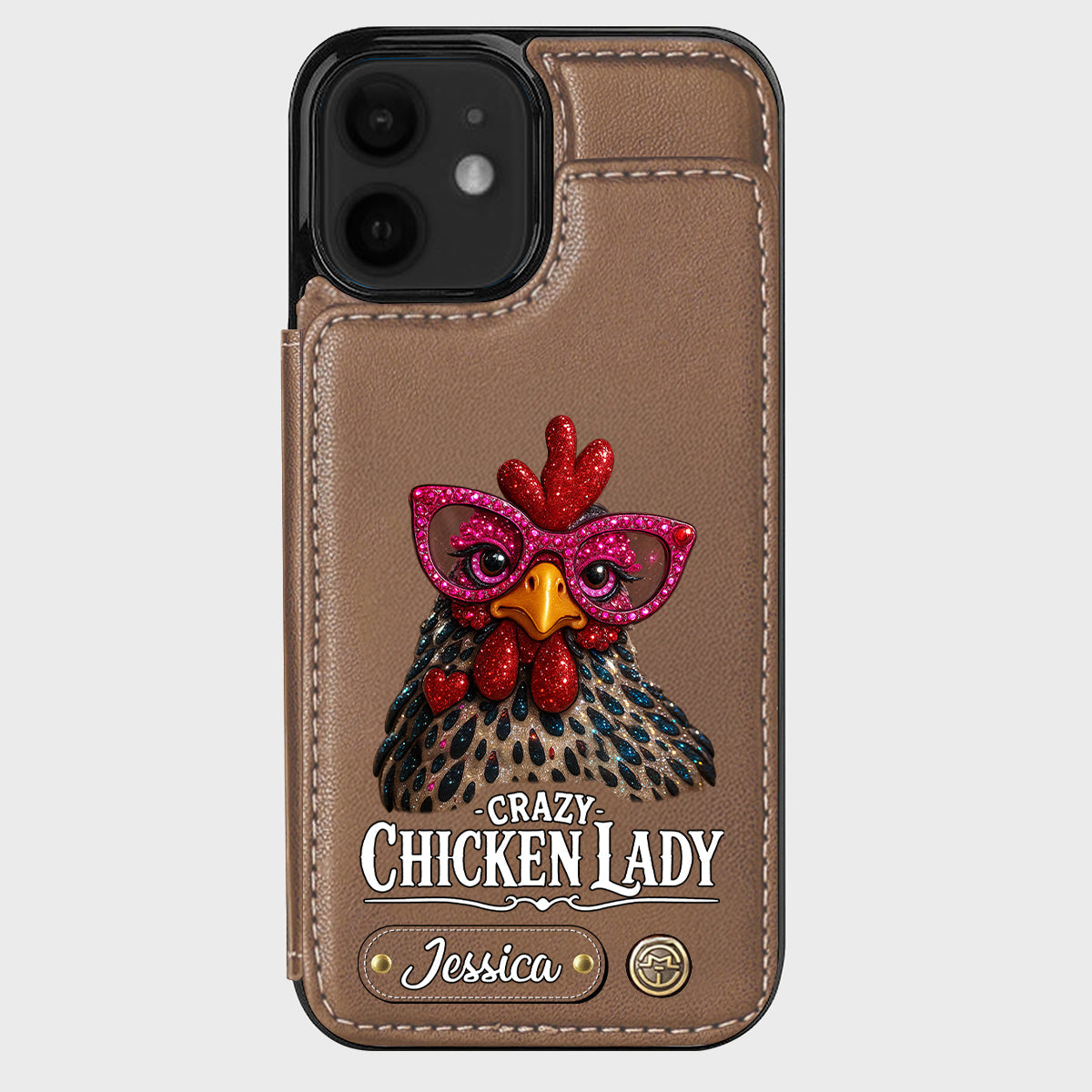 Crazy Chicken Lady - Personalized Chicken Wallet Phone Case