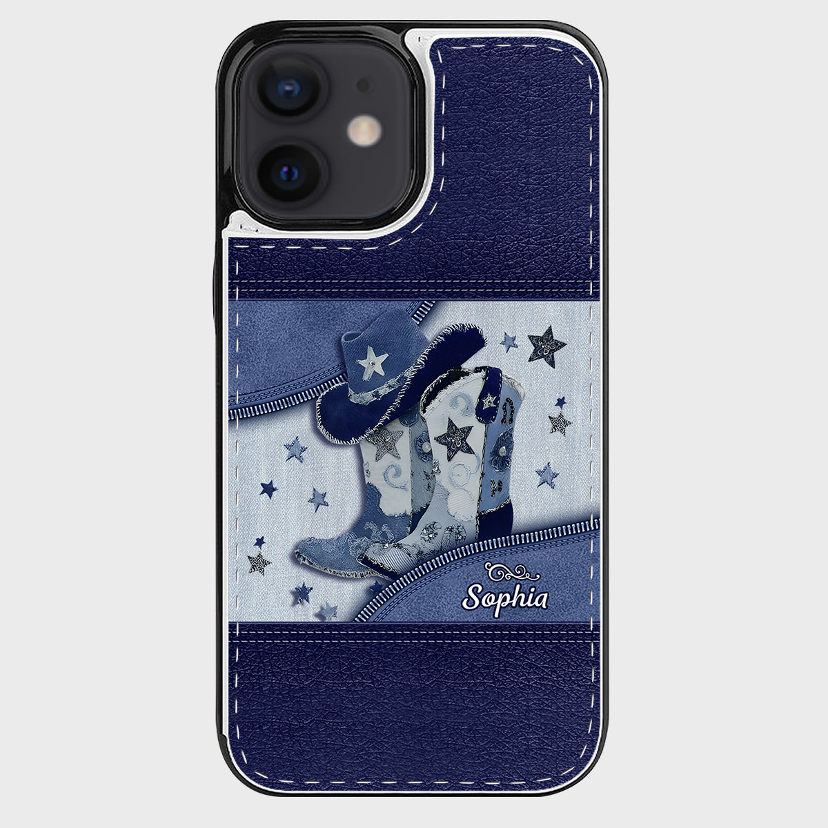 Cowgirl-Stiefel – Personalisierte faltbare Handyhülle im Cowgirl-Stil