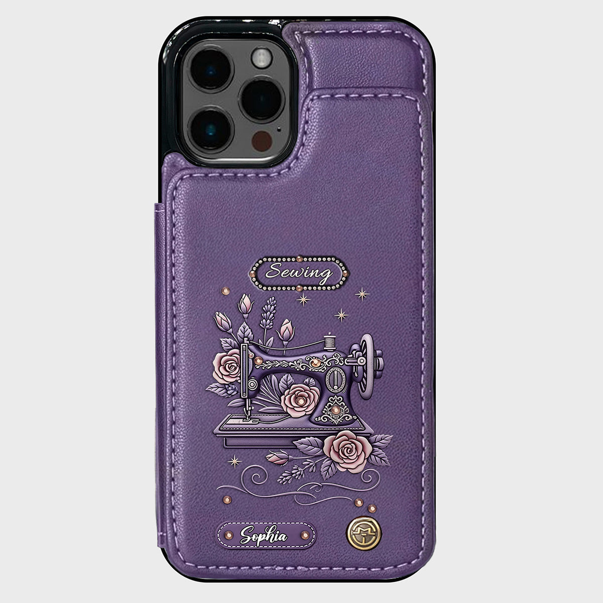 Love Sewing - Personalized Sewing Wallet Phone Case