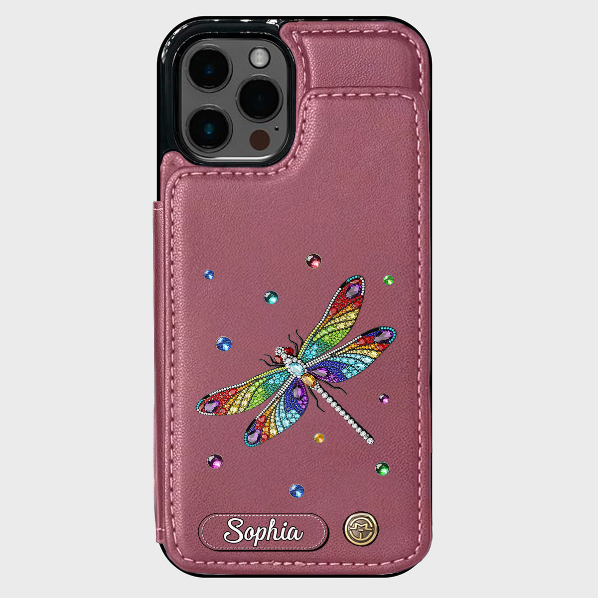 Beautiful Dragonfly - Personalized Dragonfly Wallet Phone Case