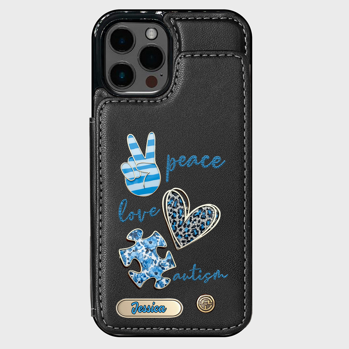 Autism Awareness - Personalized Autism Awareness Wallet Phone Case
