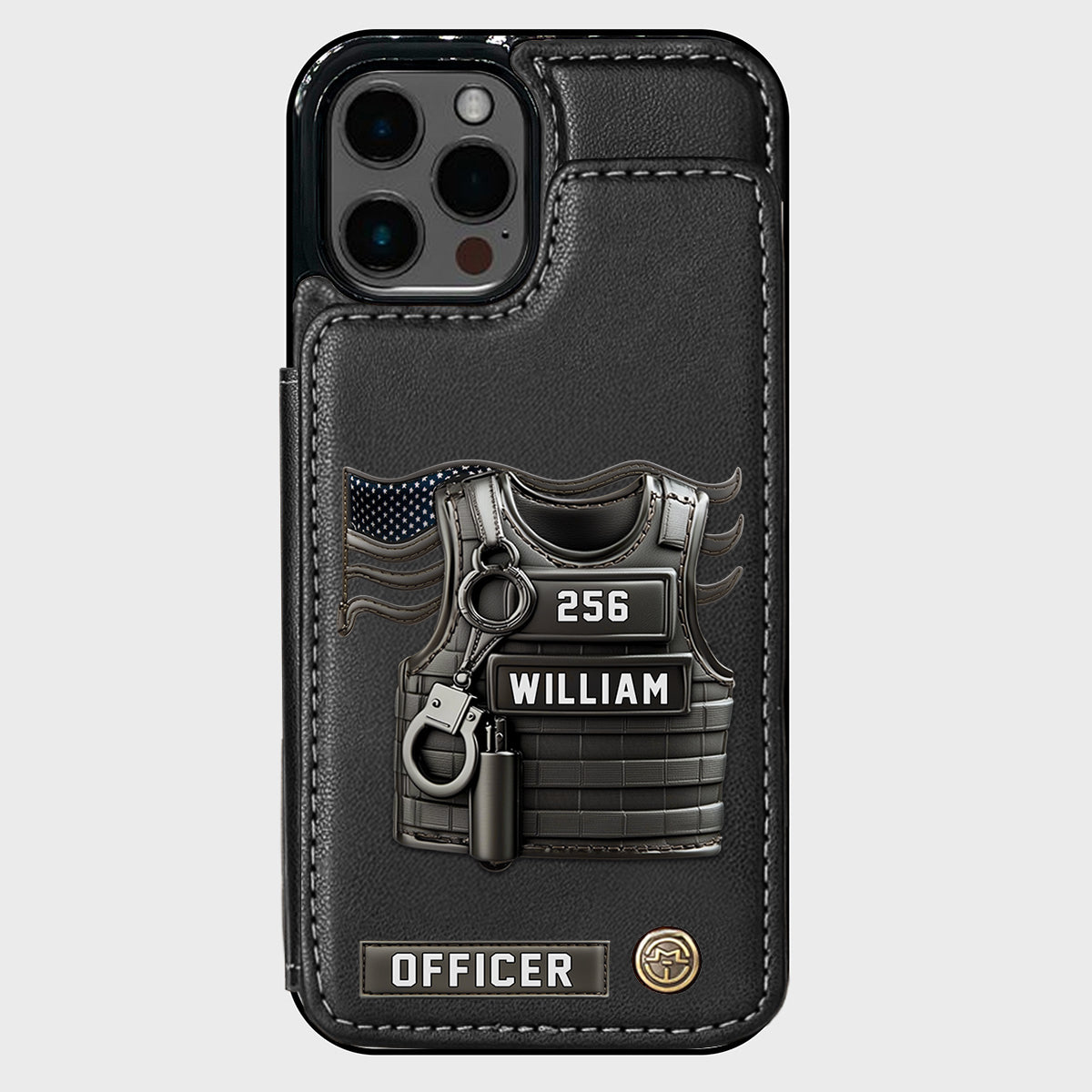 Serve And Protect - Personalized Police Officer Wallet Phone Case