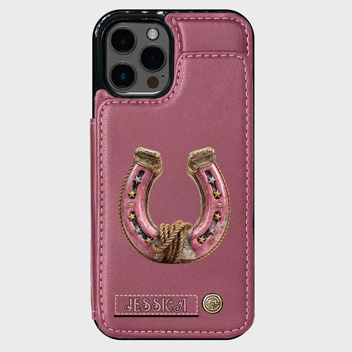 Horseshoe - Personalized Horse Wallet Phone Case
