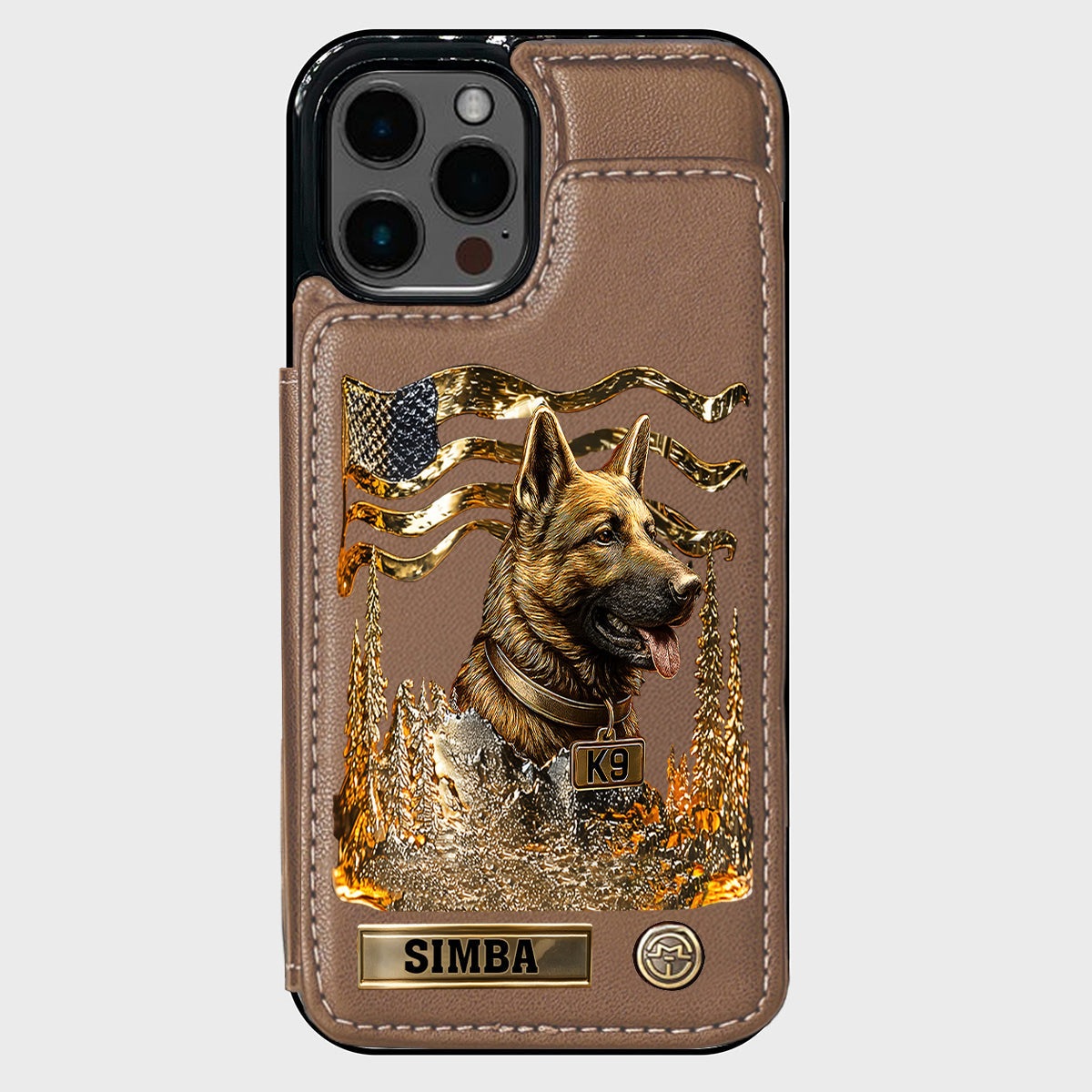 Love My Dog - Personalized German Shepherd Dog Wallet Phone Case
