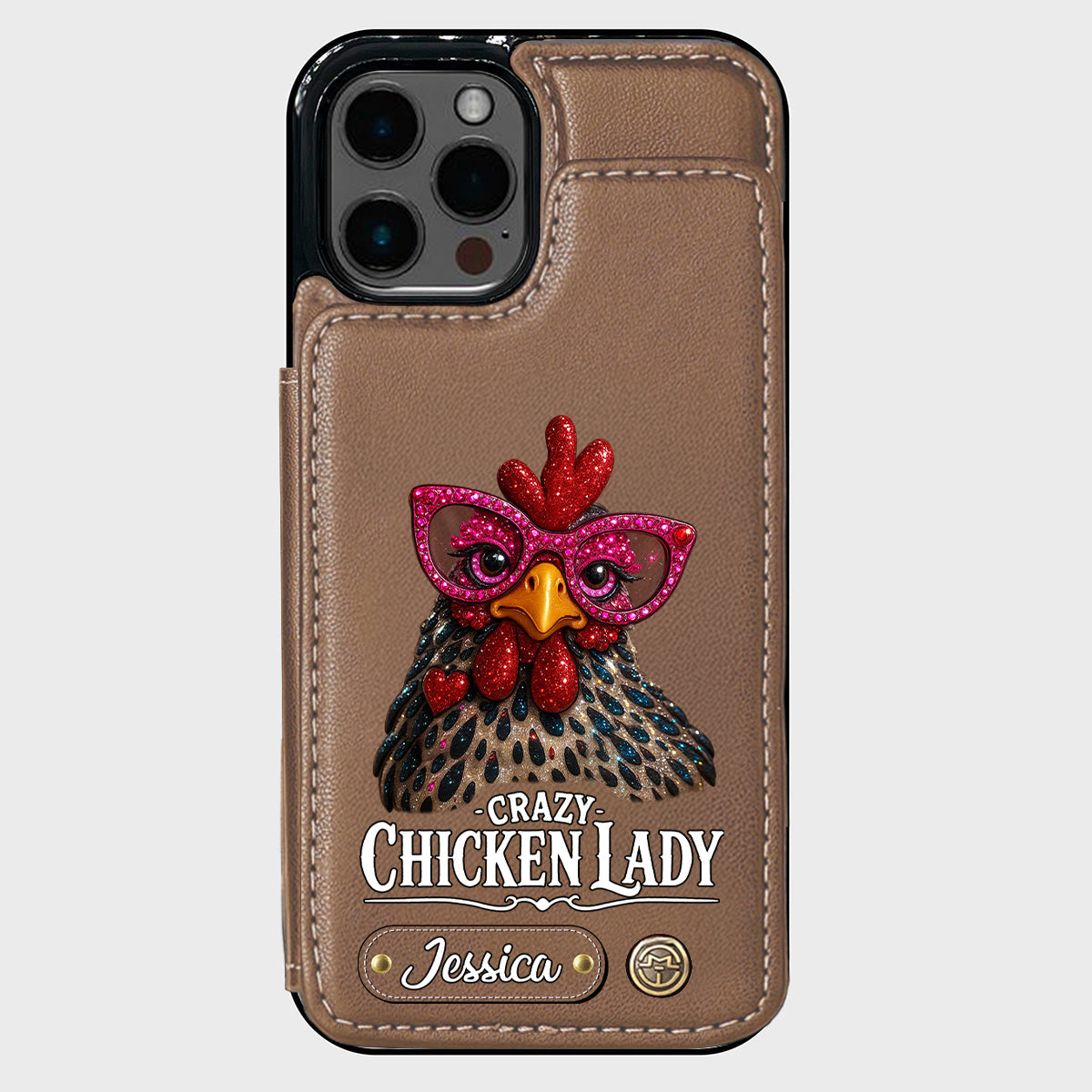 Crazy Chicken Lady - Personalized Chicken Wallet Phone Case