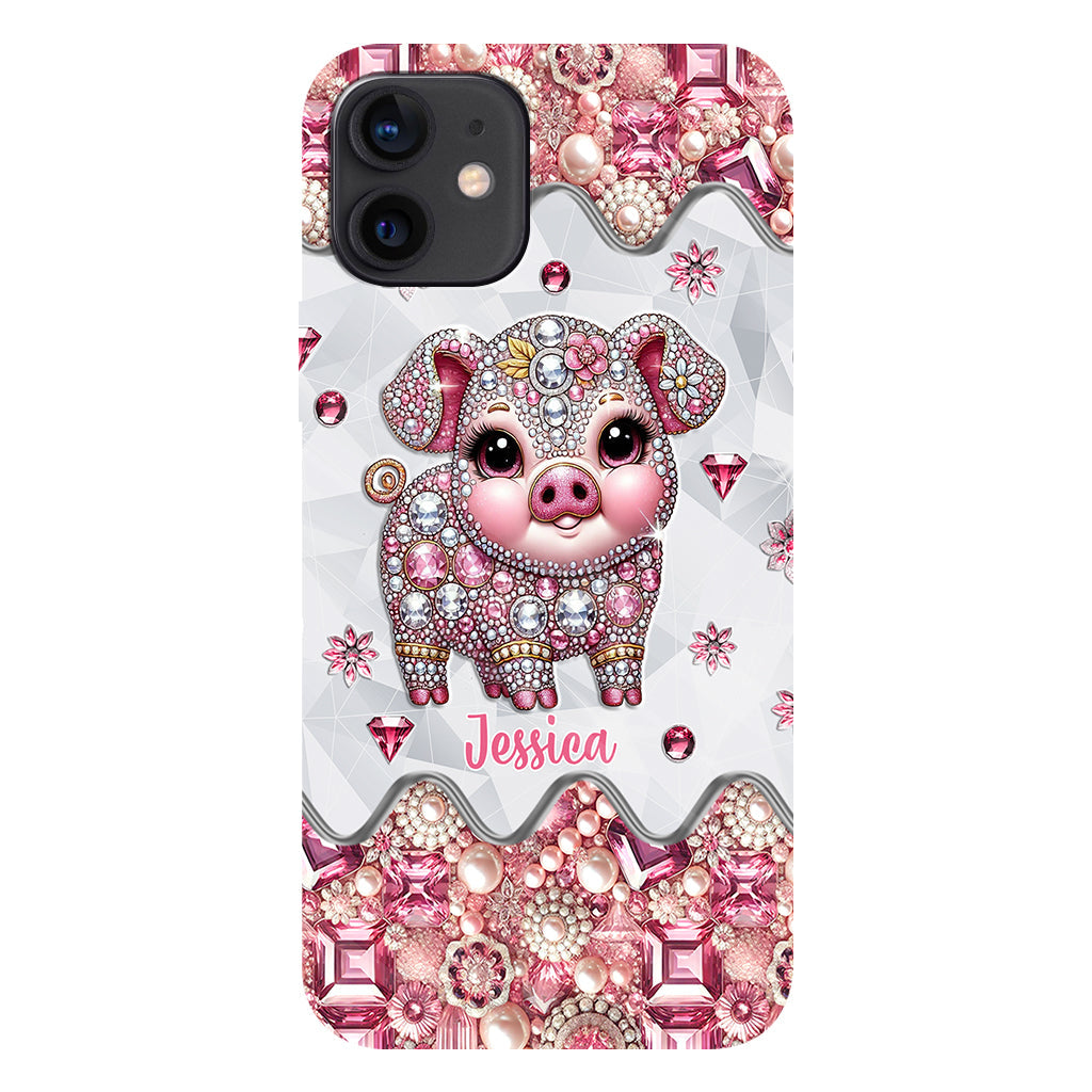 Coque de téléphone personnalisée pour amoureux des cochons - Mignon Cochon - Impression intégrale