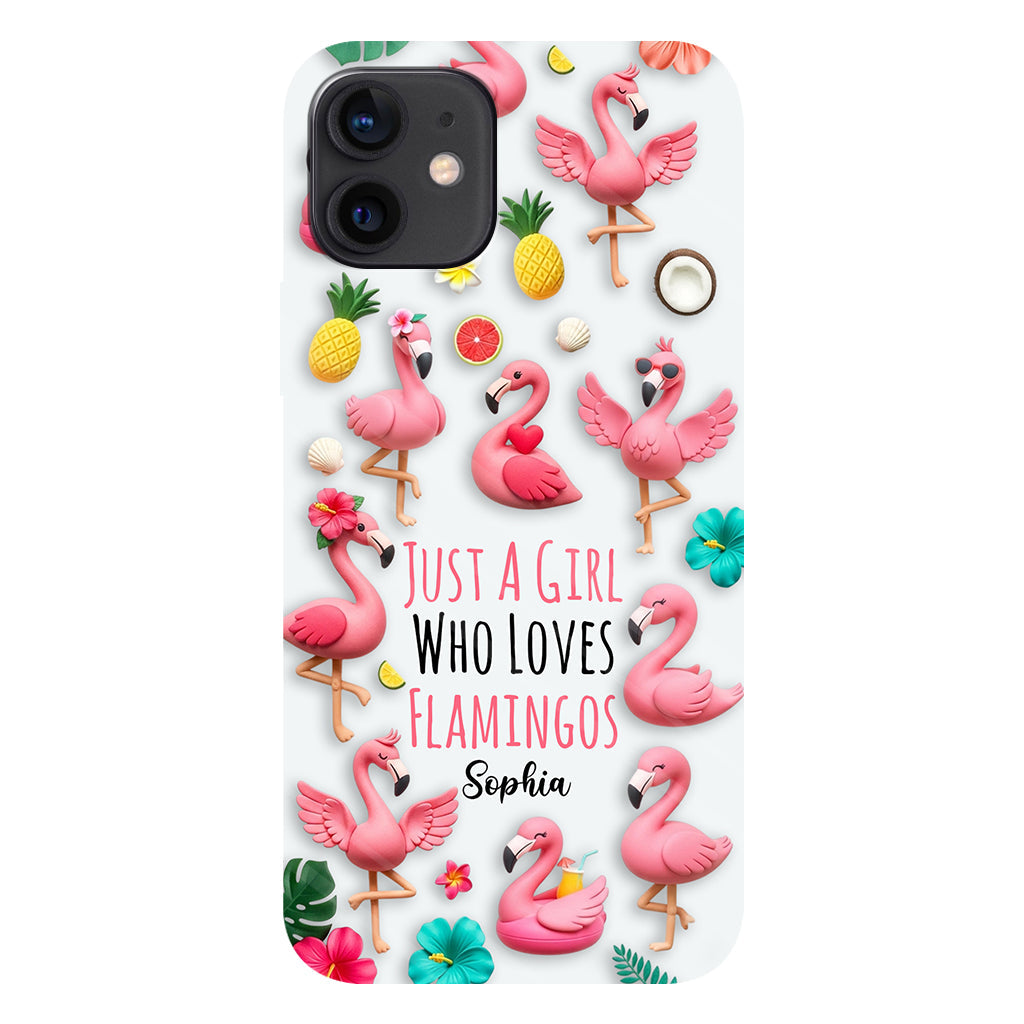 Coque de téléphone personnalisée « Flamants roses » avec motif intégral flamants roses