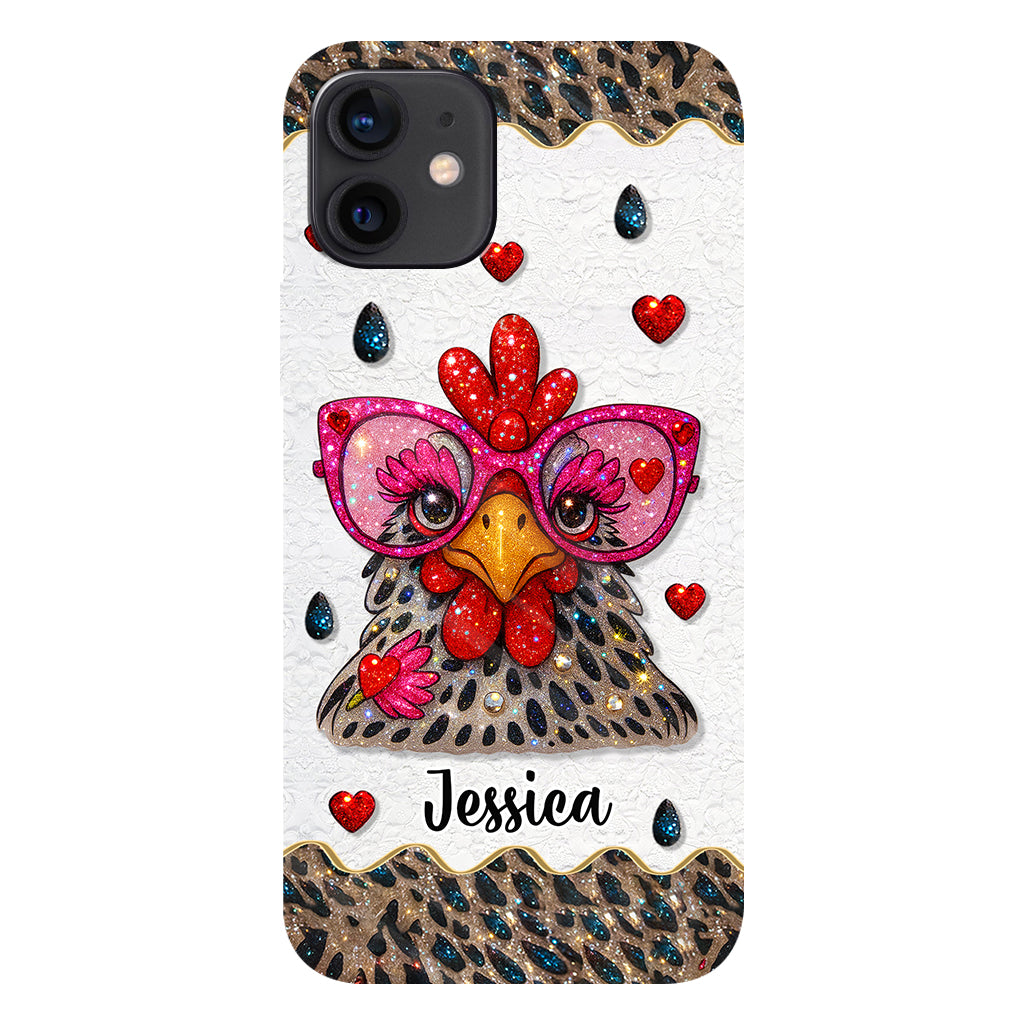 Coque de téléphone personnalisée Crazy Chicken Lady - Motif poulet intégral
